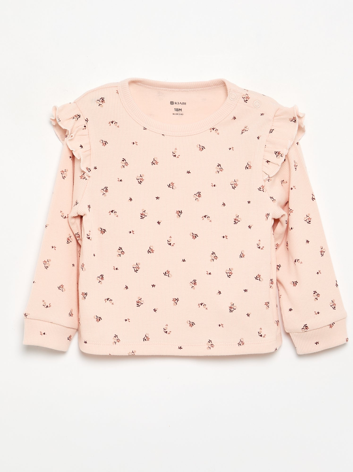 Pyjama 2 pièces imprimé en rib - Rose