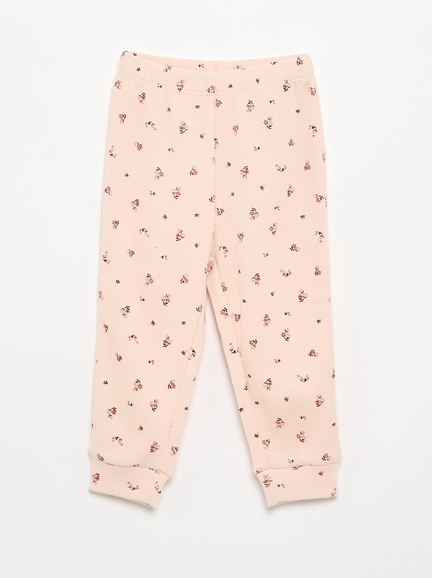 Pyjama 2 pièces imprimé en rib - Rose