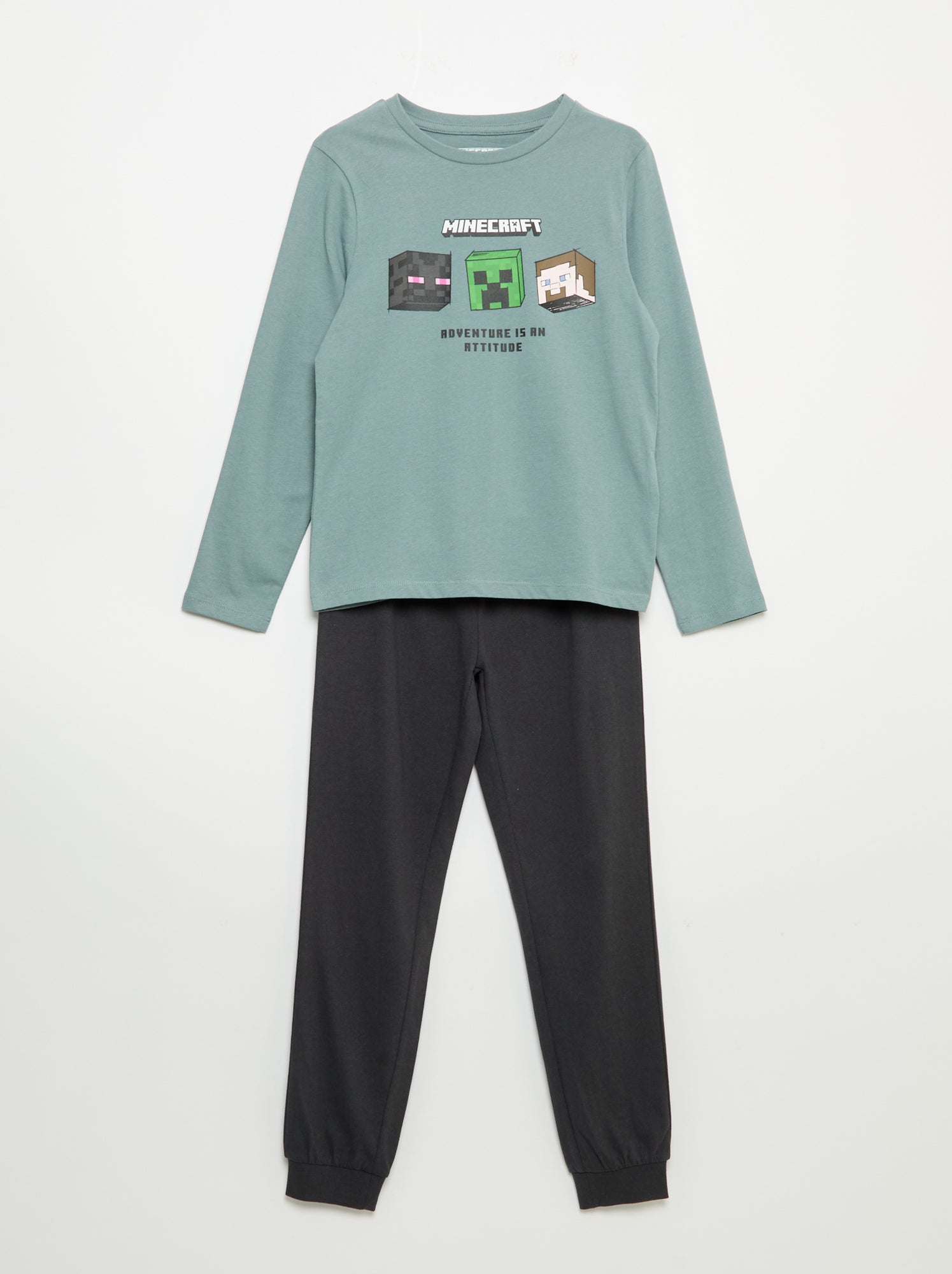 Pyjama 2 pièces 'Minecraft' - Vert