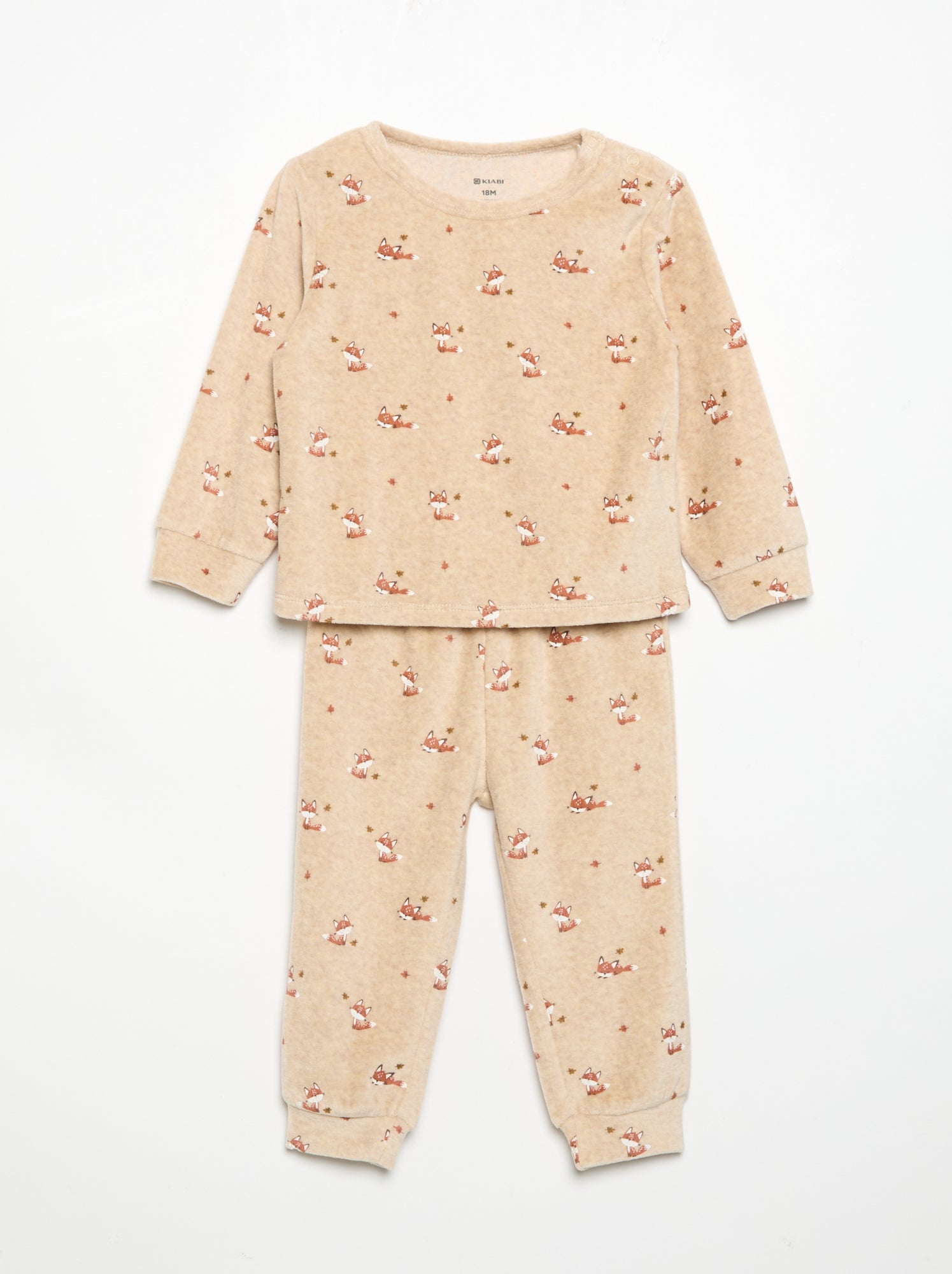 Pyjama 2 pièces - Sweat + pantalon - Beige