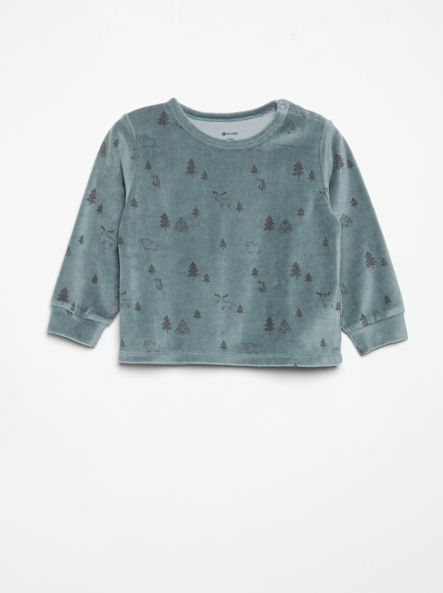 Pyjama 2 pièces - Sweat + pantalon - Bleu (GIZ34_1)