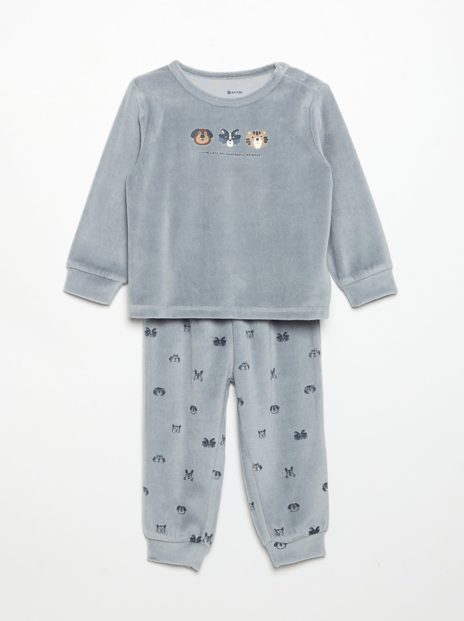 Pyjama 2 pièces - Sweat + pantalon - Bleu (GIZ34_3)