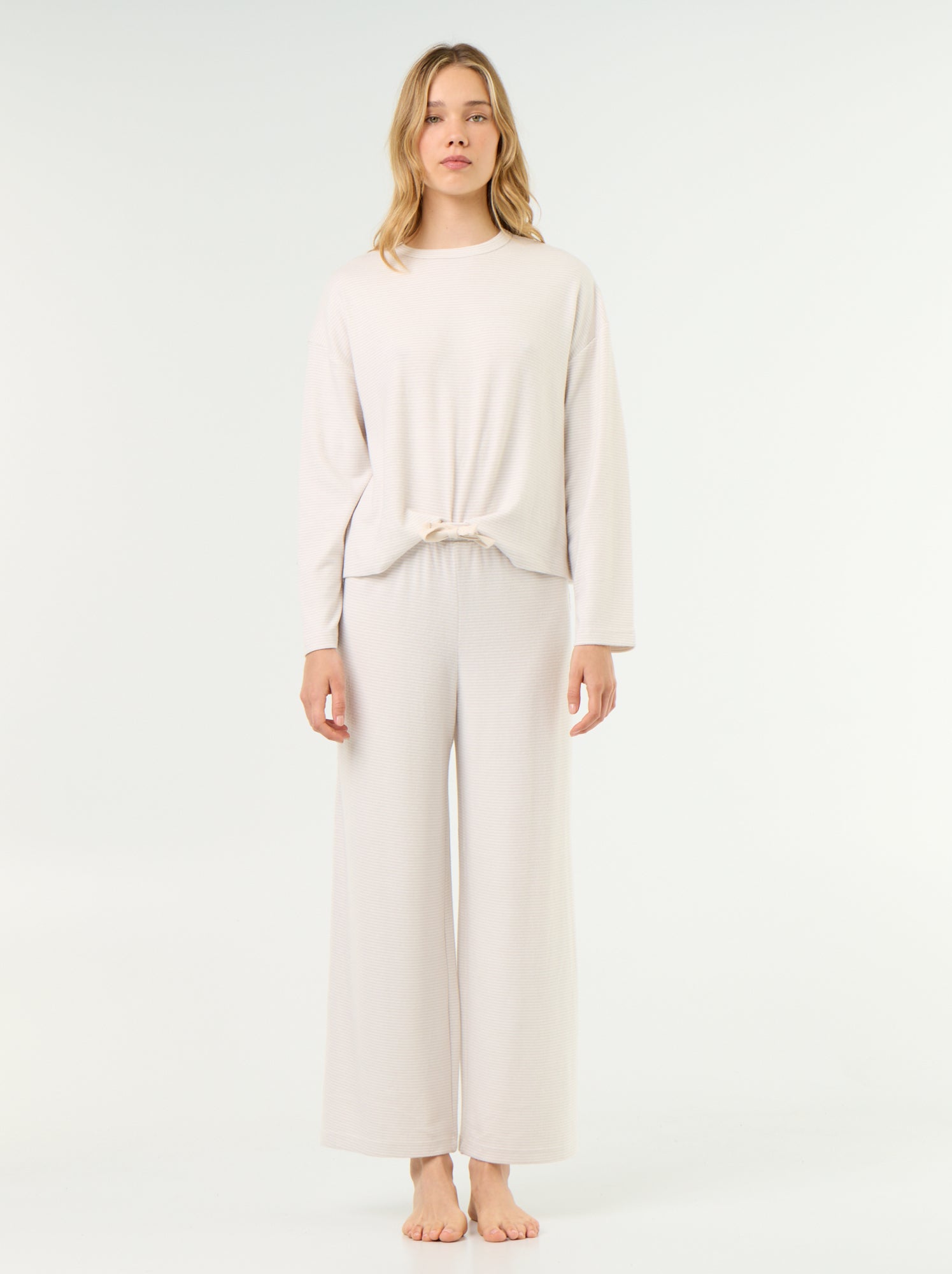 Pyjama 2 pièces - Sweat + pantalon - Gris