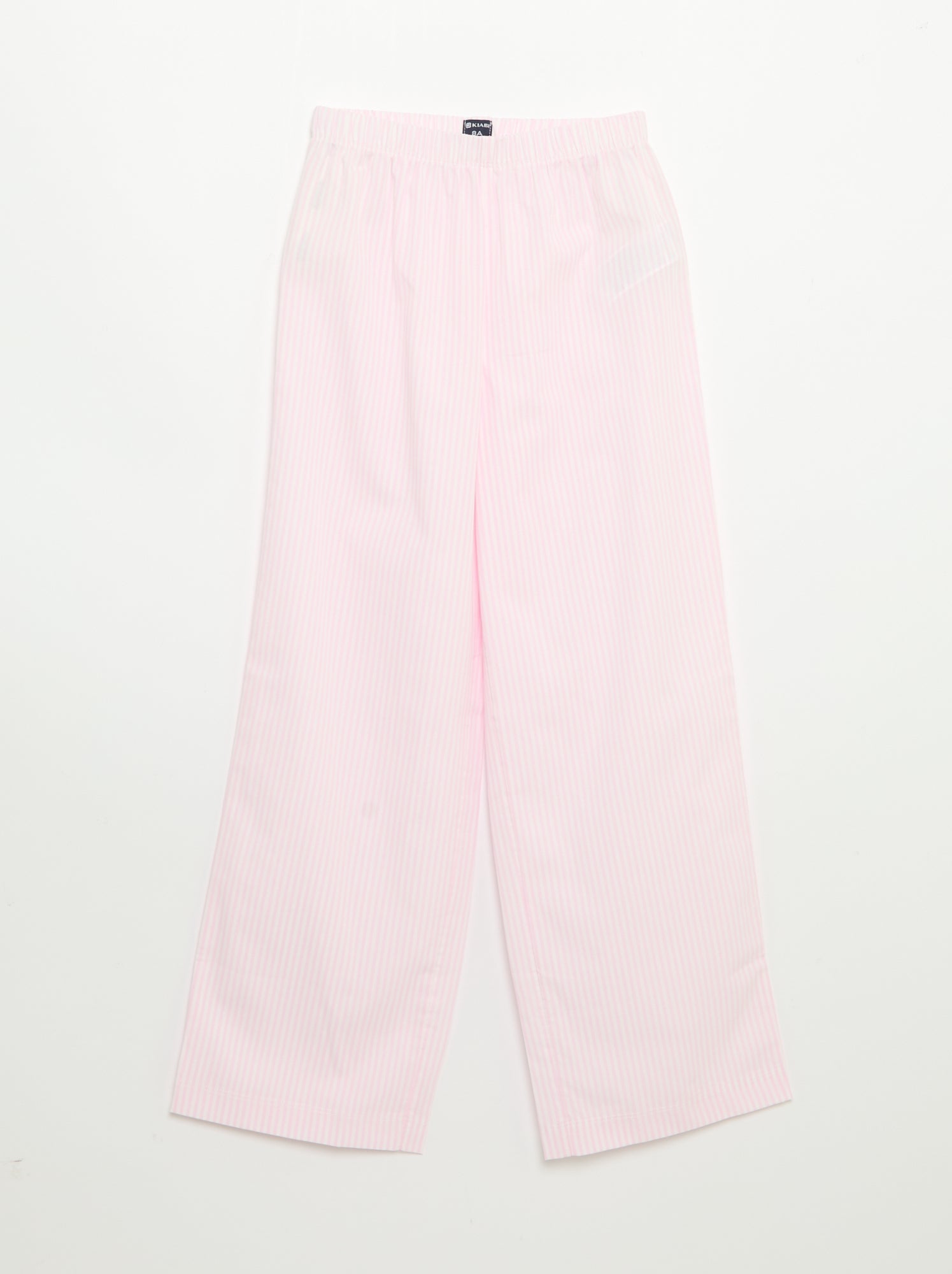 Pyjama 2 pièces - T-shirt à manches courtes + pantalon rayé - Rose
