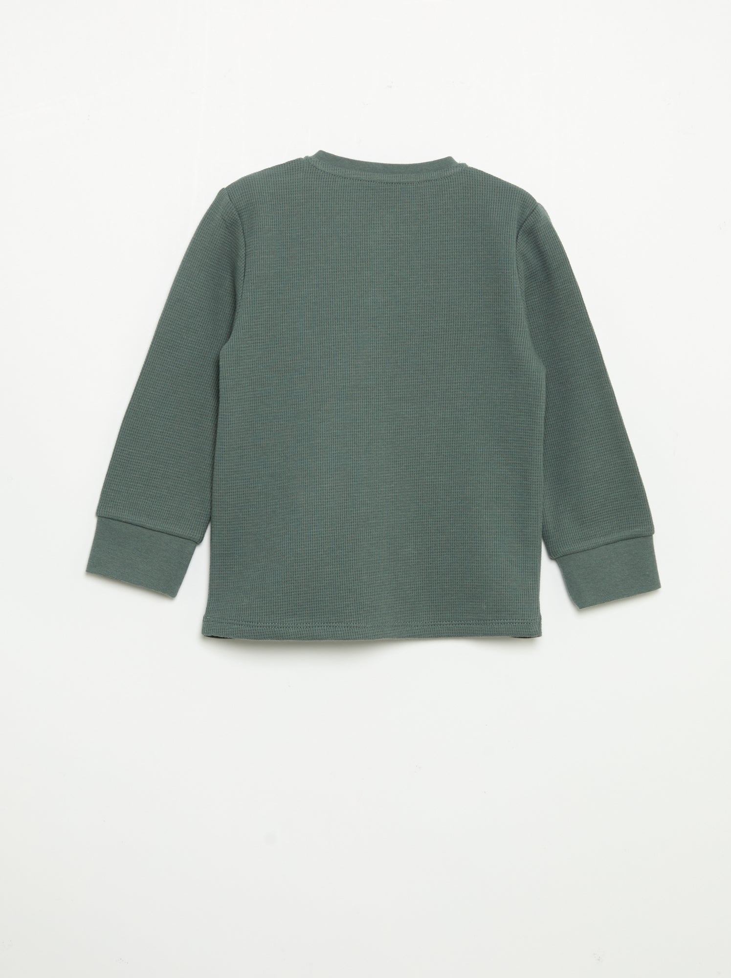 Pyjama 2 pièces - T-shirt à manches longues + pantalon - Vert