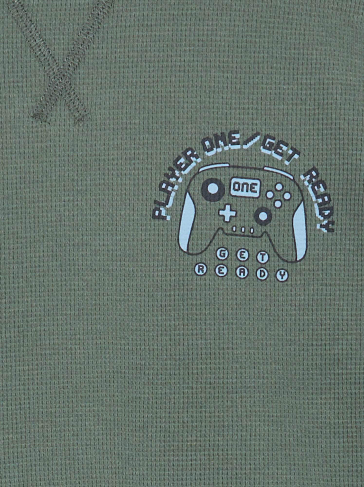 Pyjama 2 pièces - T-shirt à manches longues + pantalon - Vert