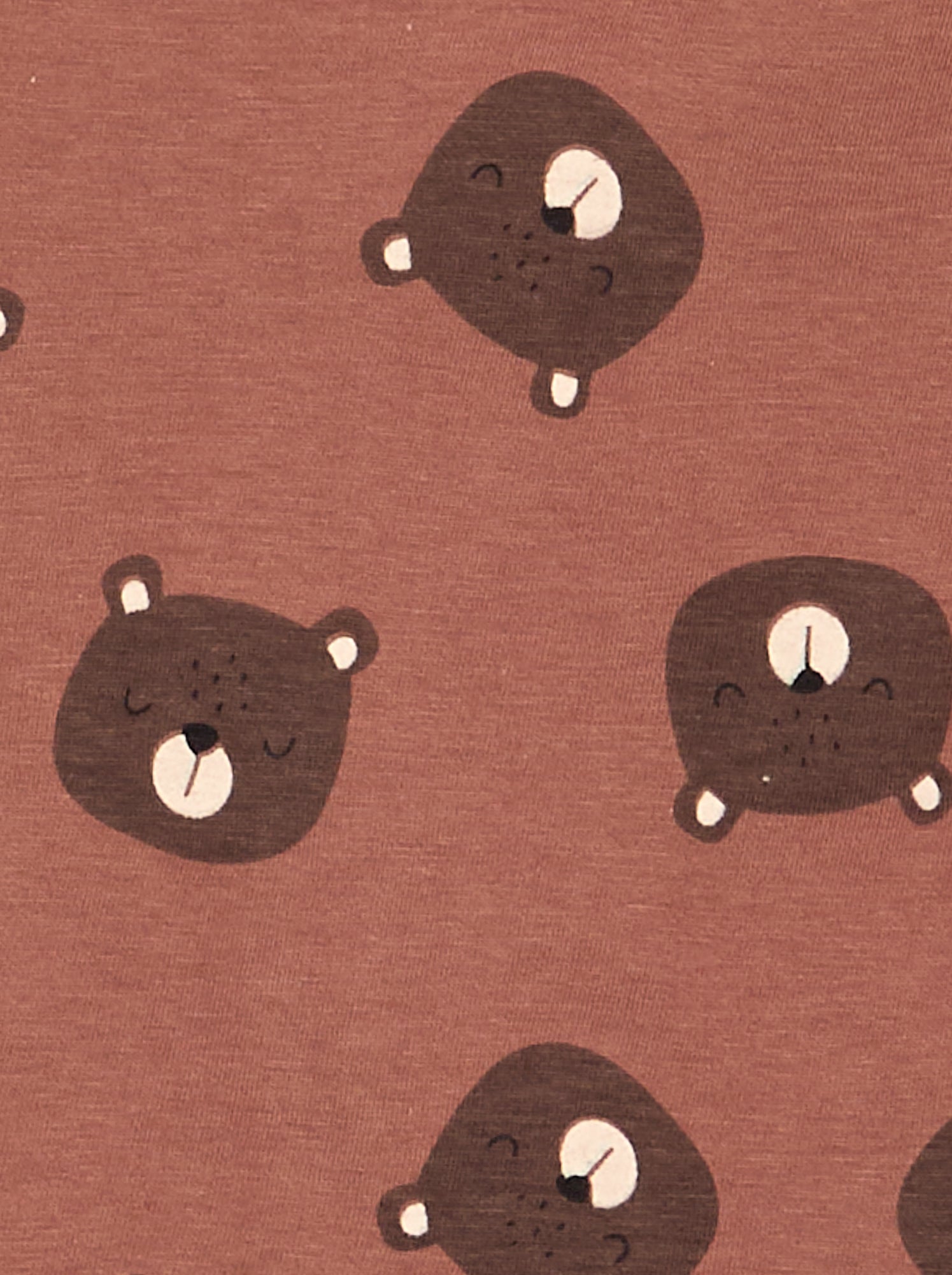 Pyjama 2 pièces - T-shirt + short - Marron