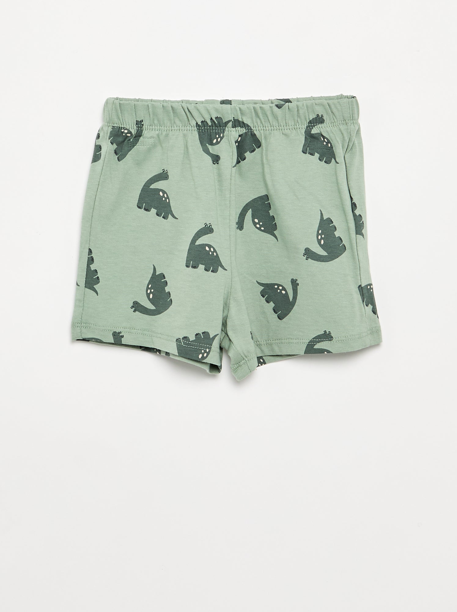 Pyjama 2 pièces - T-shirt + short - Vert