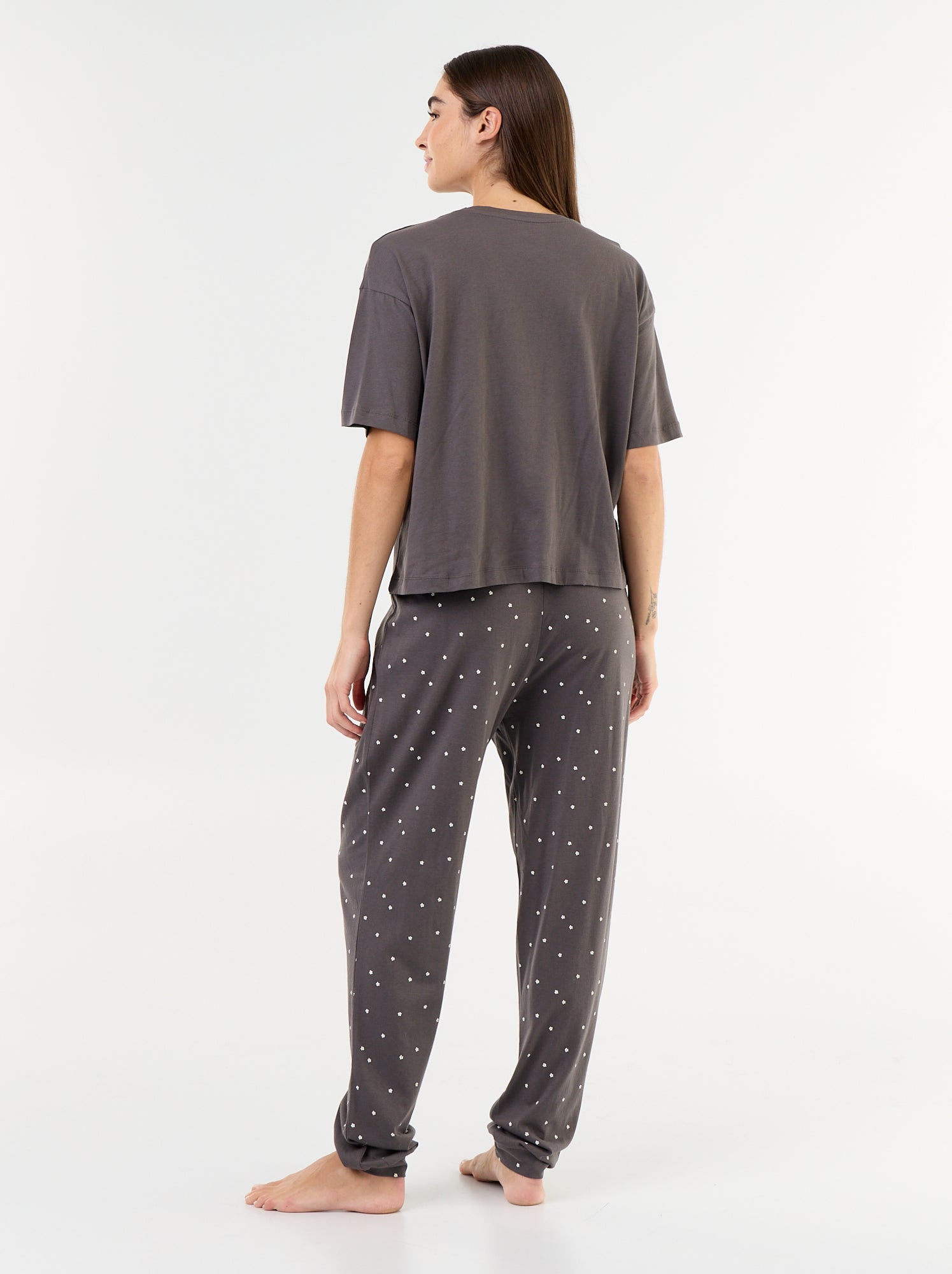 Pyjama 2 pièces - tee-shirt + pantalon - Noir