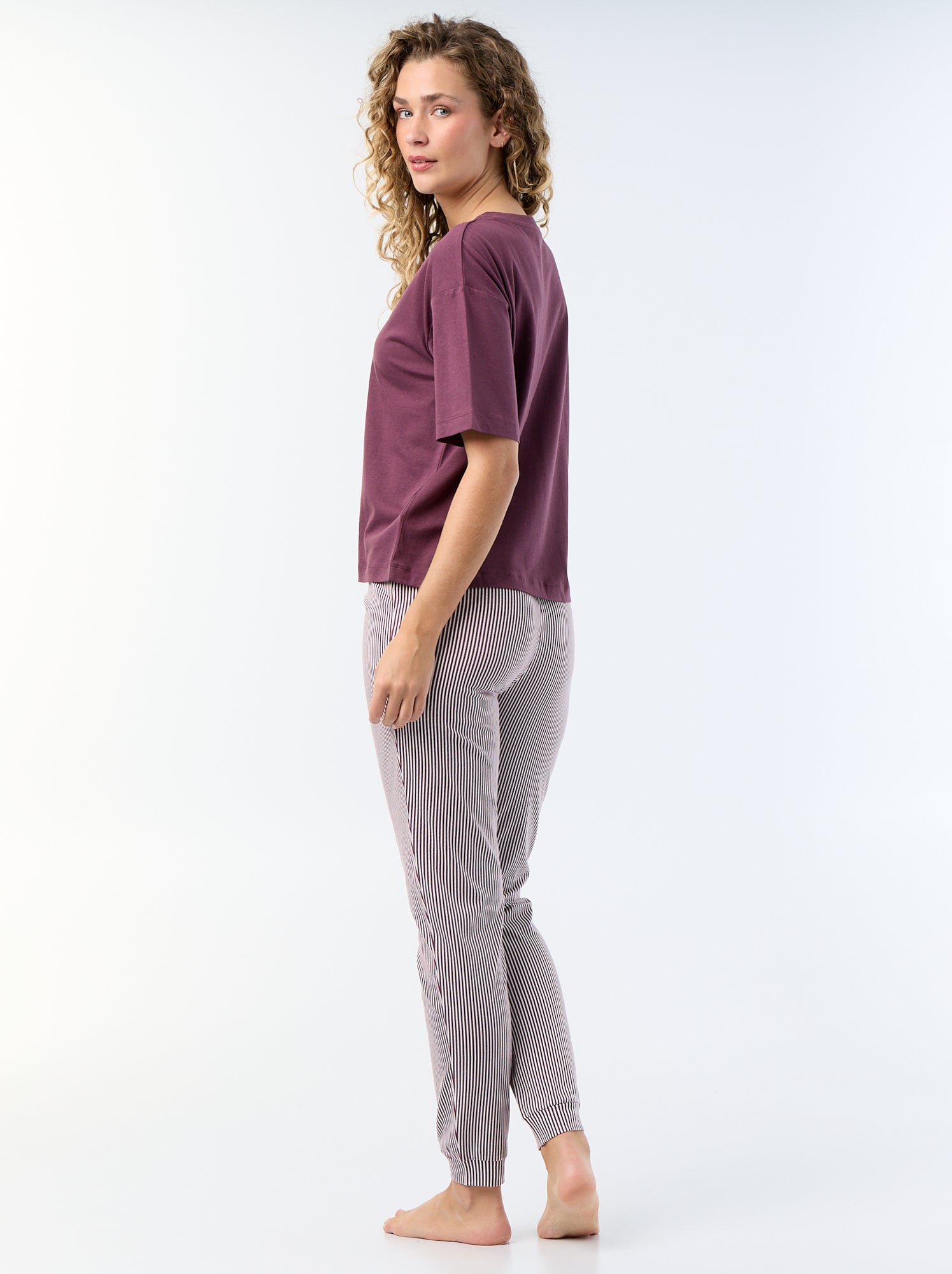 Pyjama 2 pièces - tee-shirt + pantalon - Rouge