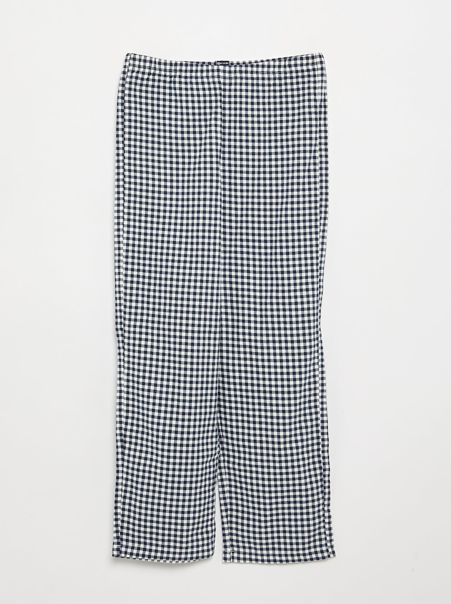 Pyjama à carreaux en flanelle - Bleu