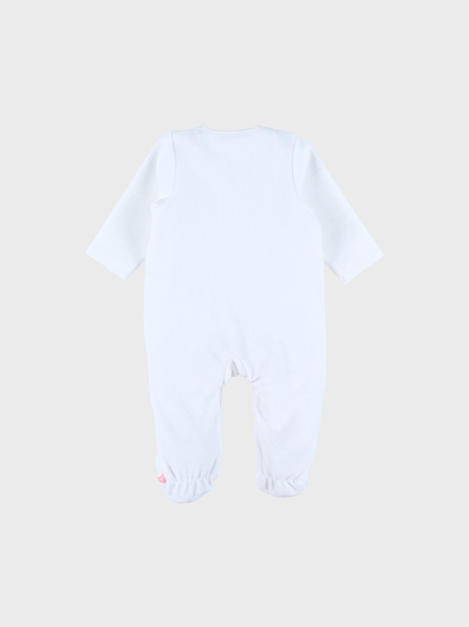 Pyjama bébé en velours avec broderie lapin Noukie's - Blanc