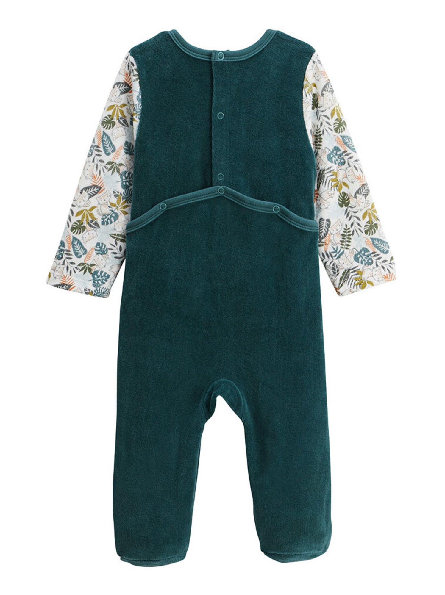 Pyjama bébé en velours canopée - Vert