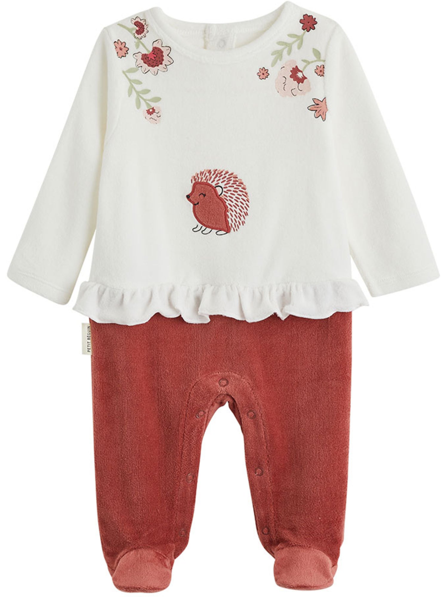 Pyjama bébé en velours harmony - Rose