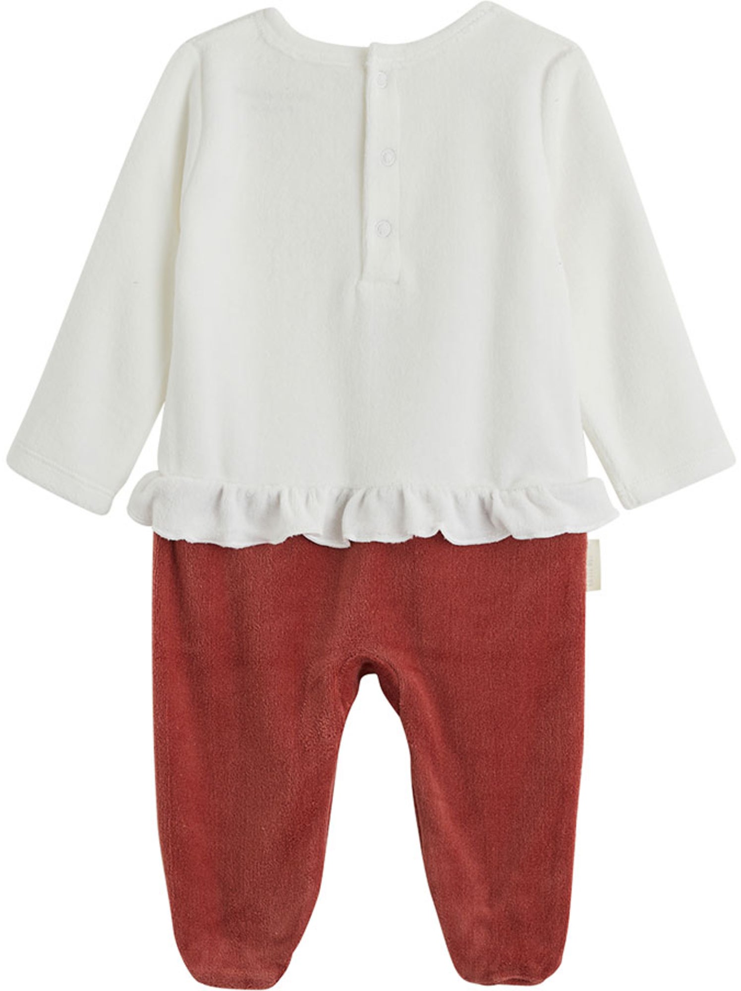Pyjama bébé en velours harmony - Rose