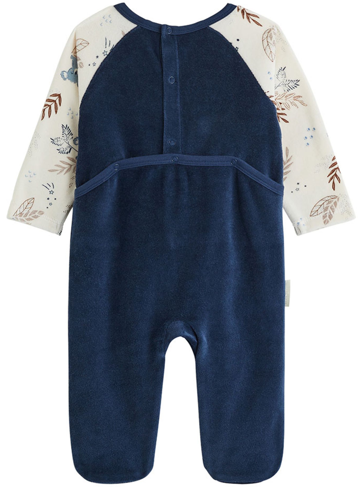 Pyjama bébé en velours mathéo - Bleu