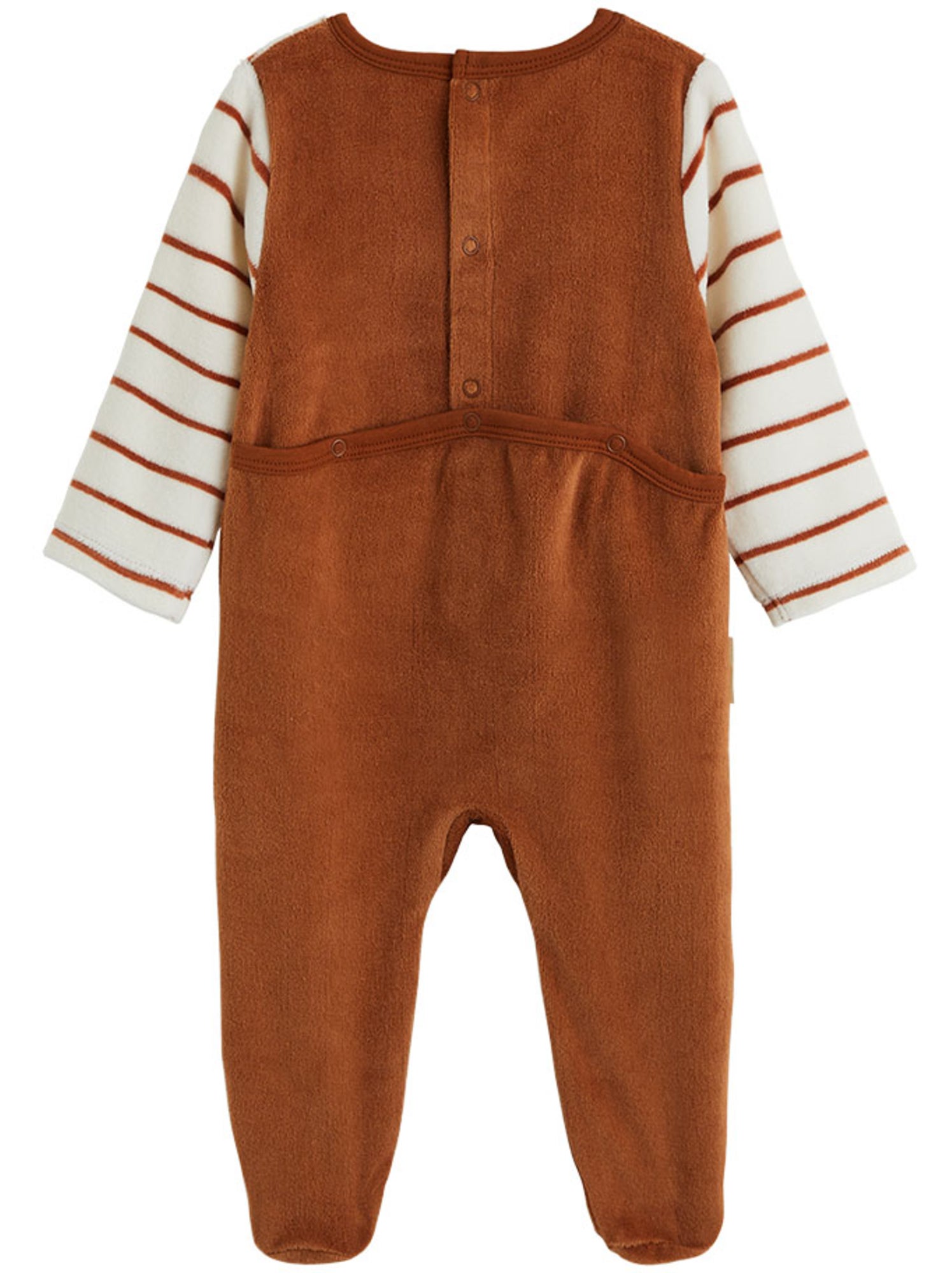 Pyjama bébé en velours moka - Marron