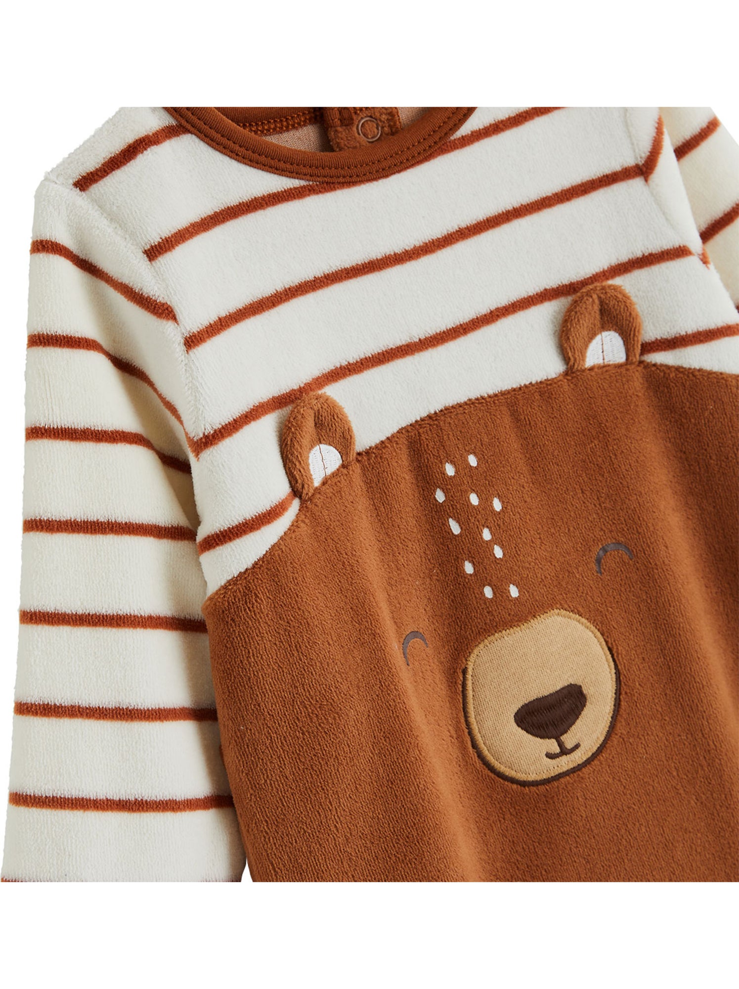 Pyjama bébé en velours moka - Marron