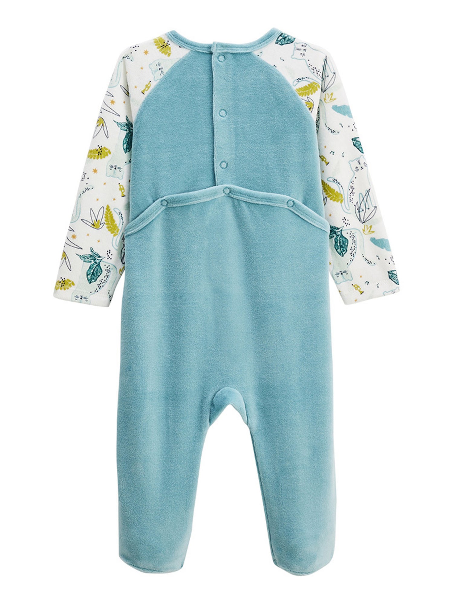 Pyjama bébé en velours oscar - Bleu