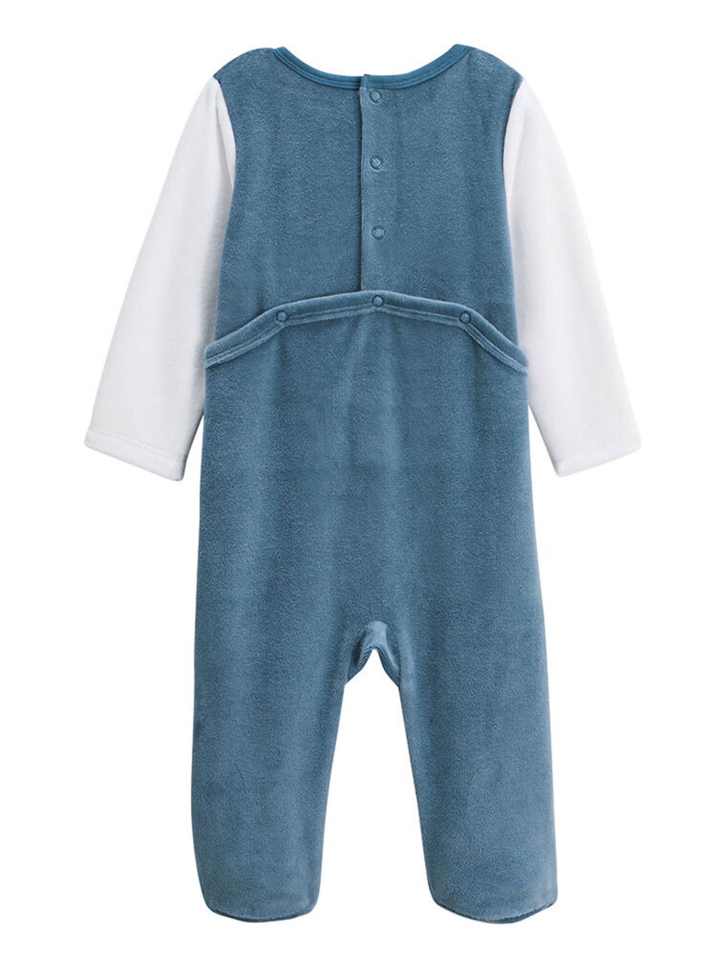 Pyjama bébé en velours tao - Bleu