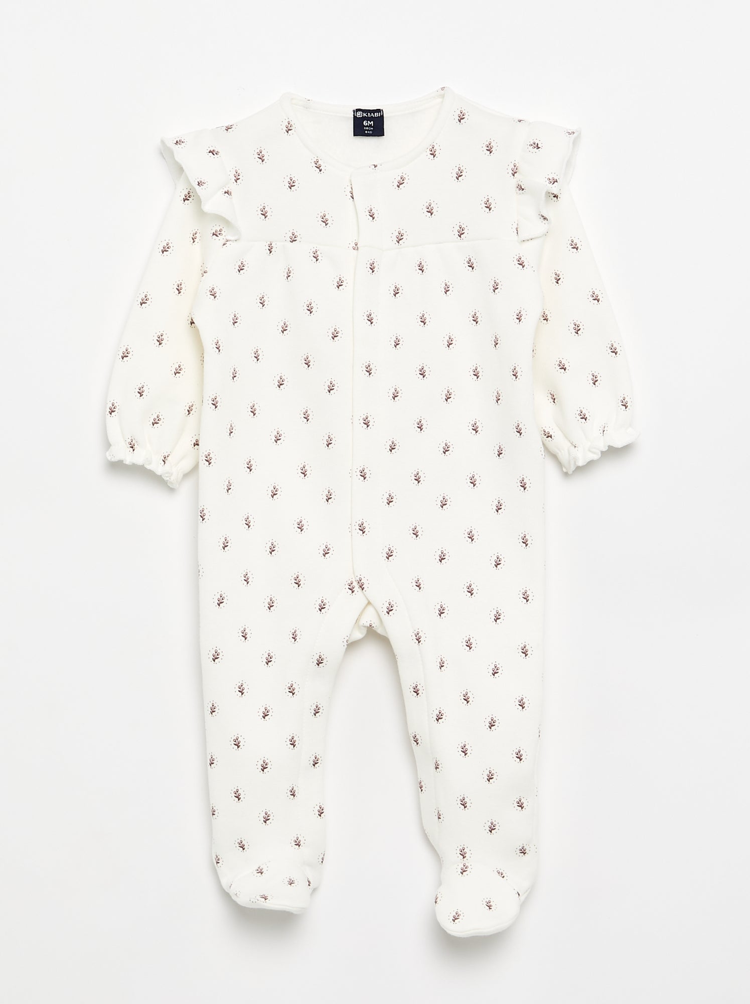 Pyjama chaud dors bien avec pieds - Blanc