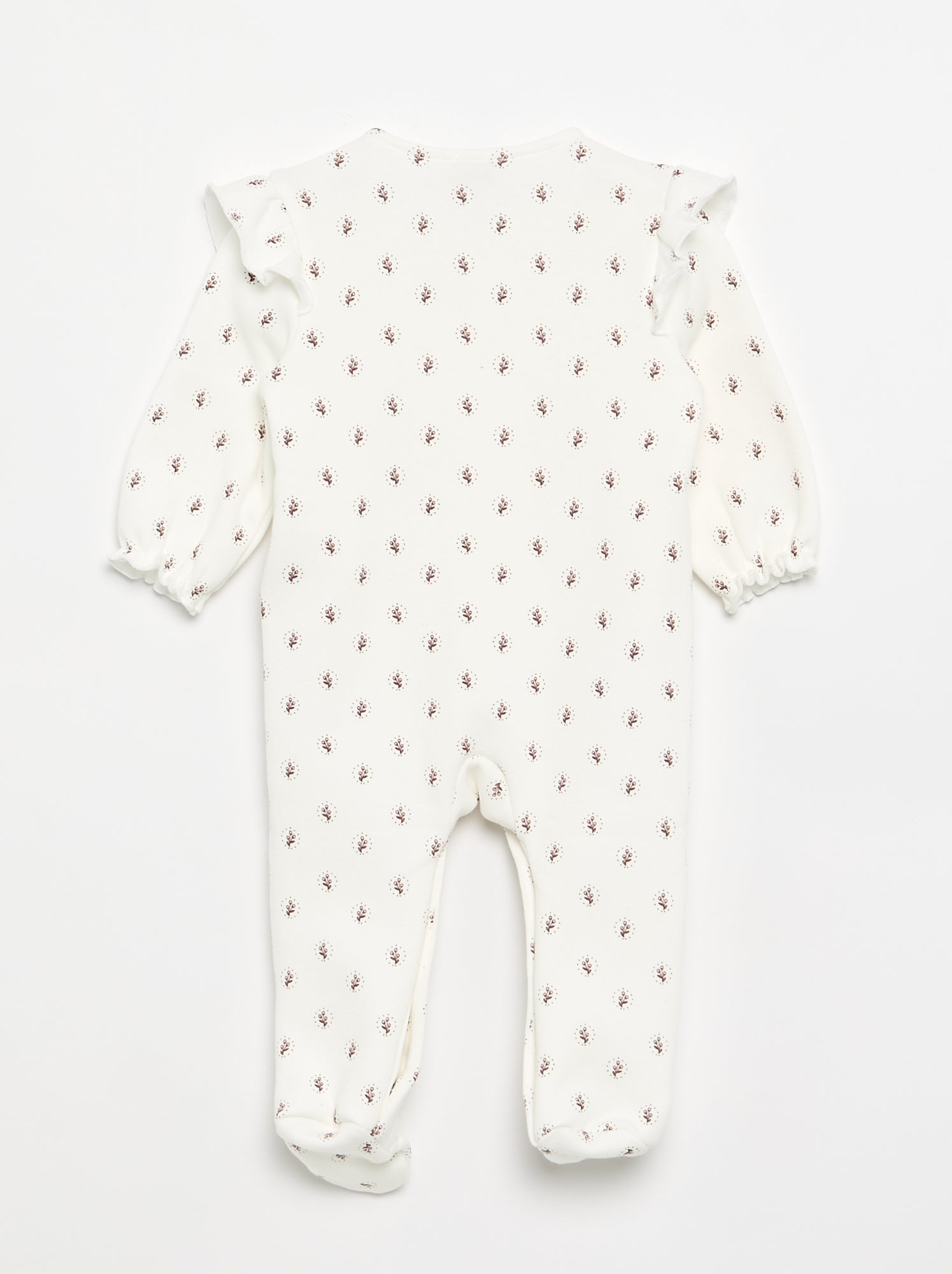 Pyjama chaud dors bien avec pieds - Blanc