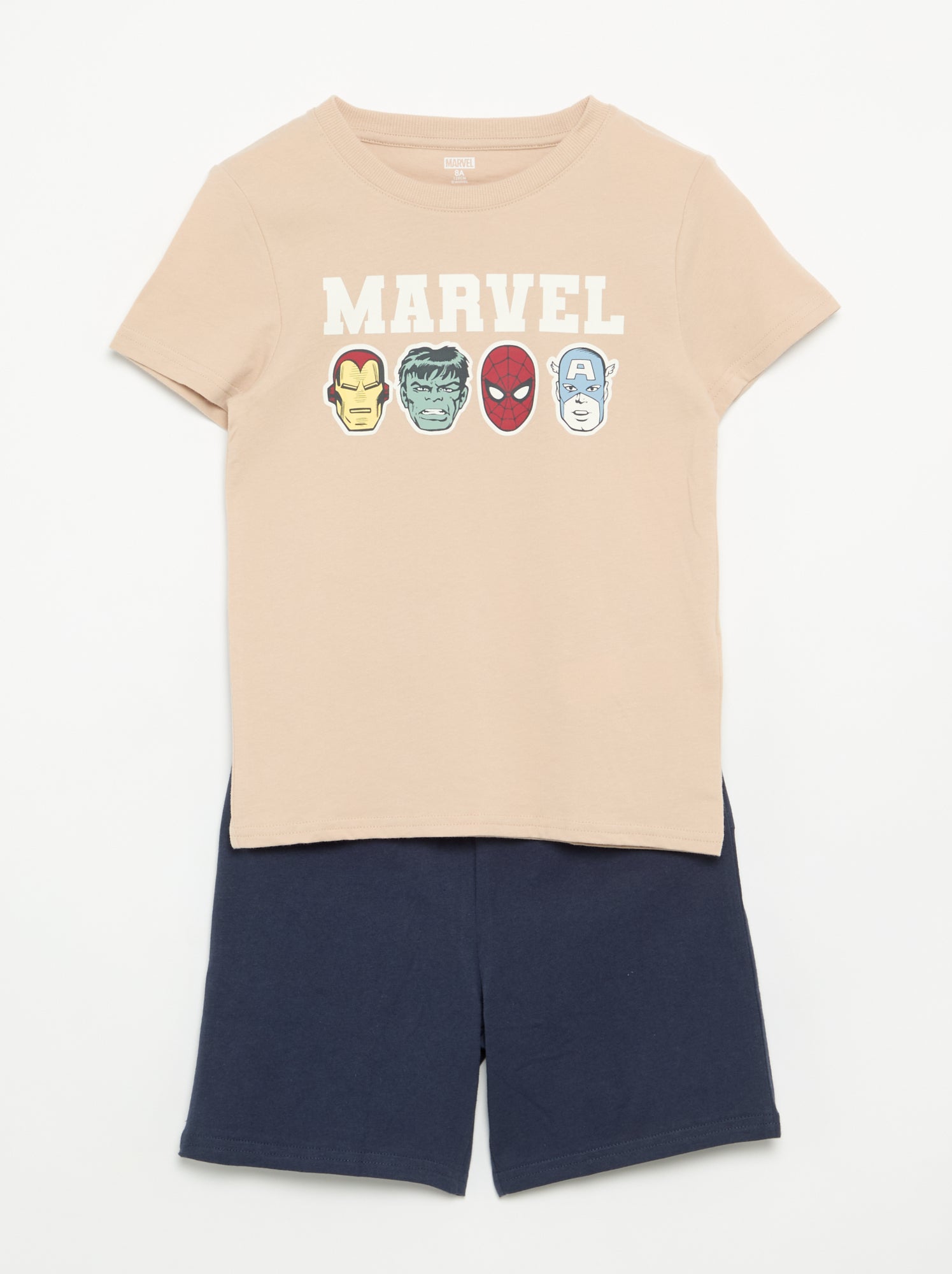 Pyjama court 'Marvel' - 2 pièces - Beige