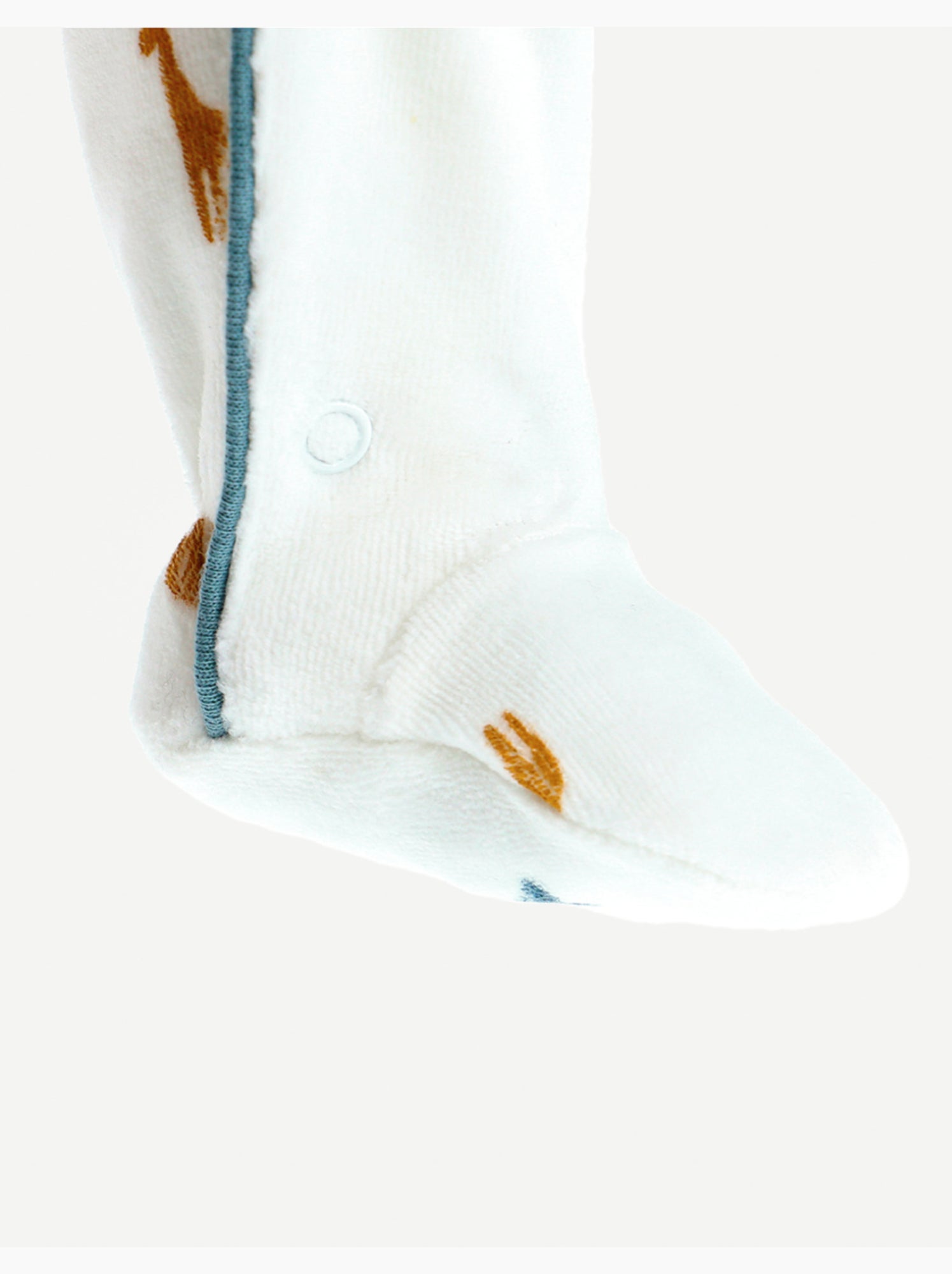 Pyjama dinosaure en velours, blanc/bleu Noukie's - Blanc