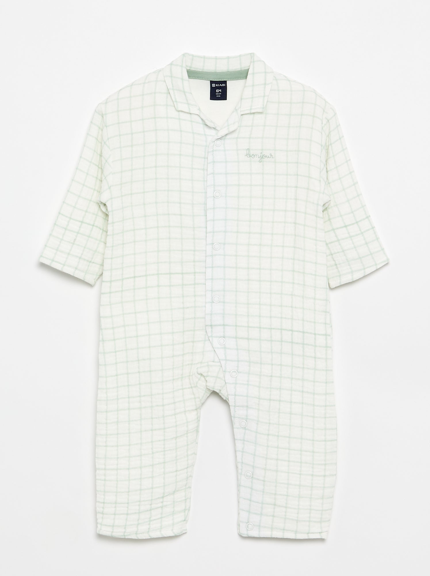 Pyjama dors bien à carreaux - Vert