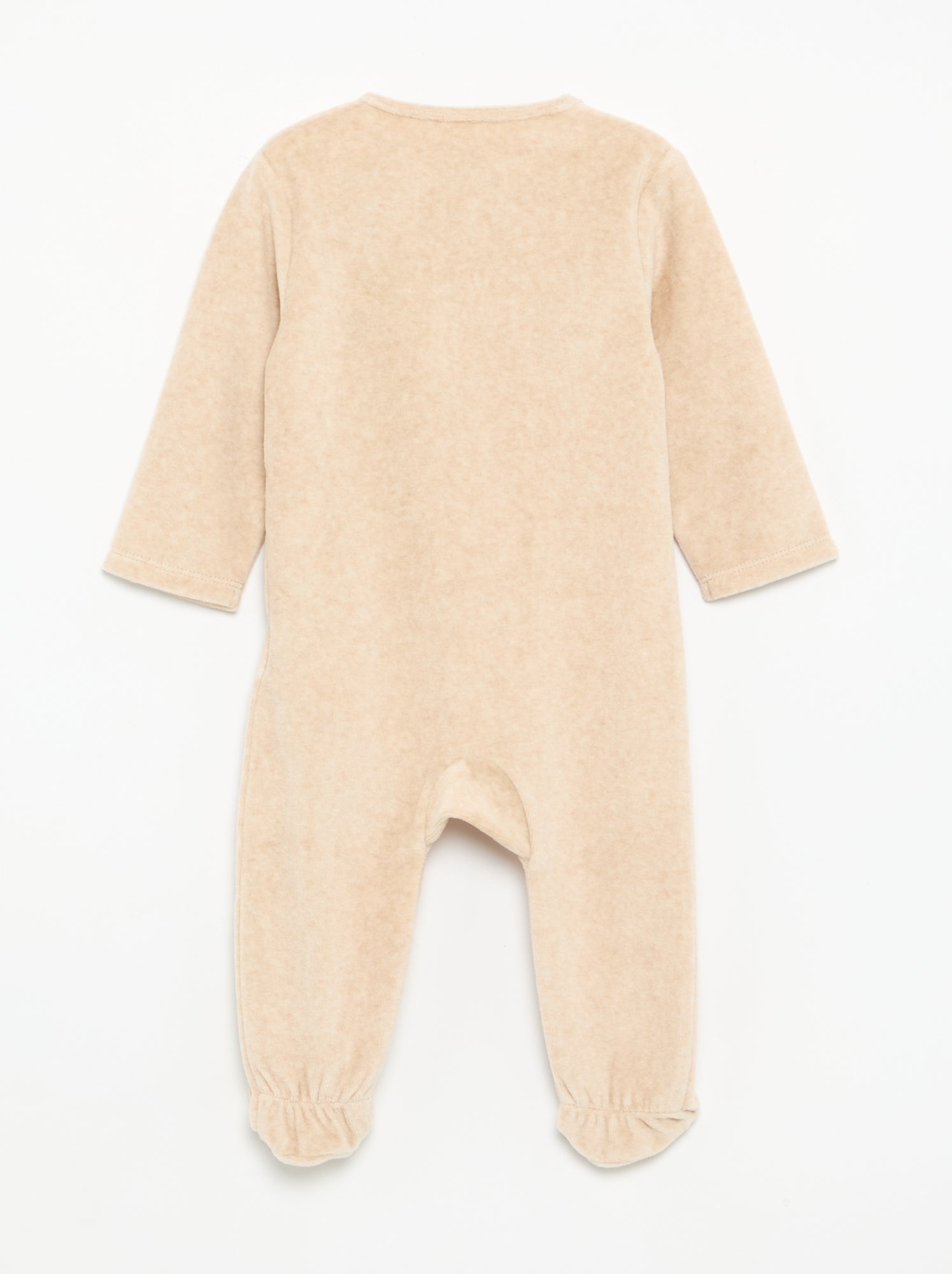 Pyjama dors bien 'Disney' à manches longues en velours - Beige