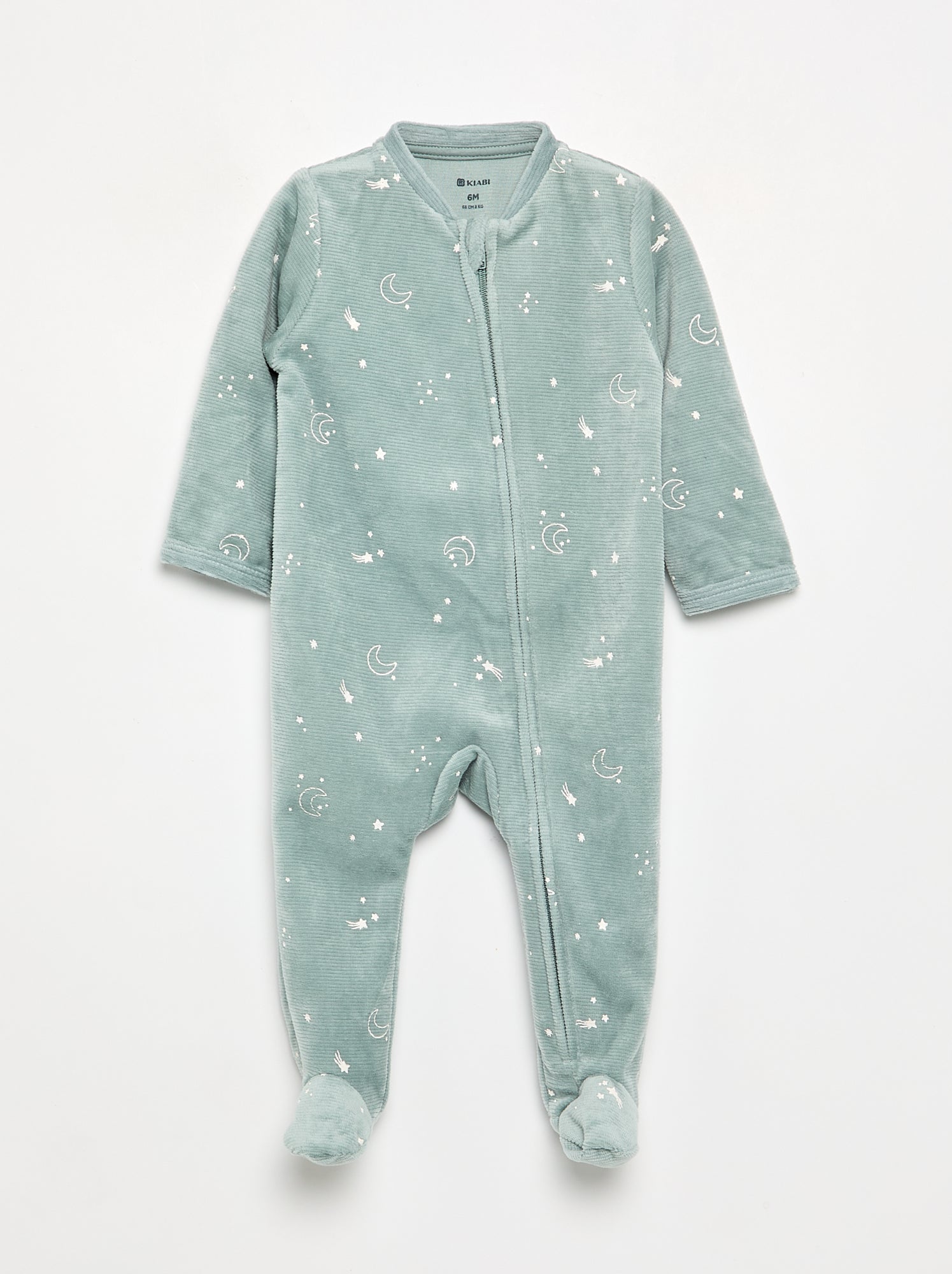 Pyjama dors bien en velours - Bleu