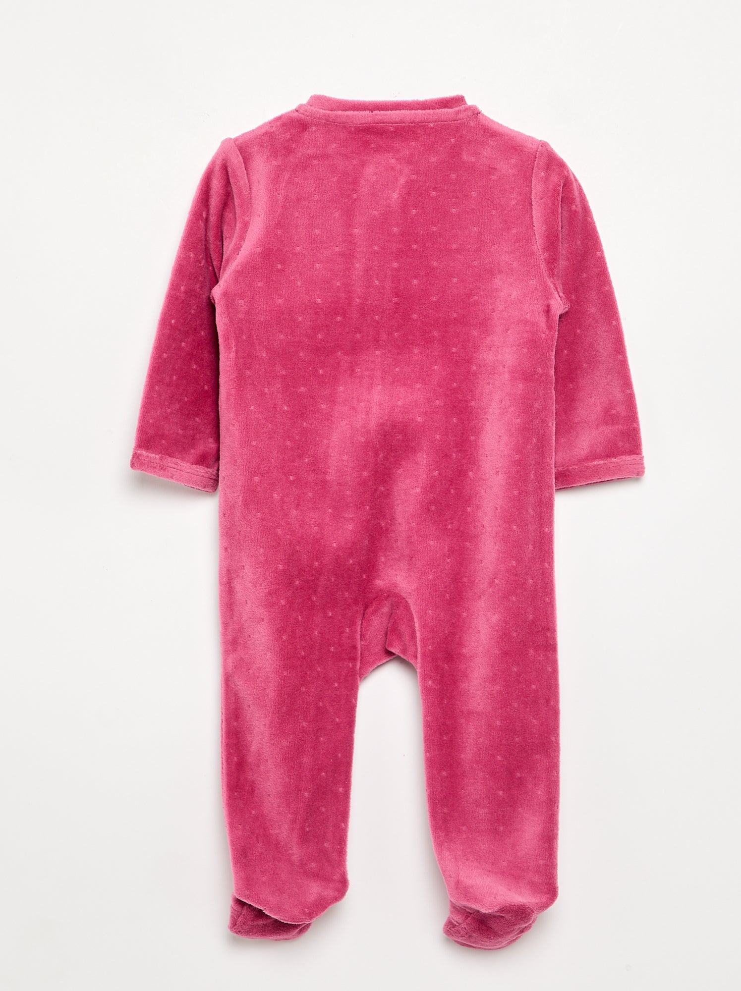 Pyjama dors bien en velours - Fuchsia