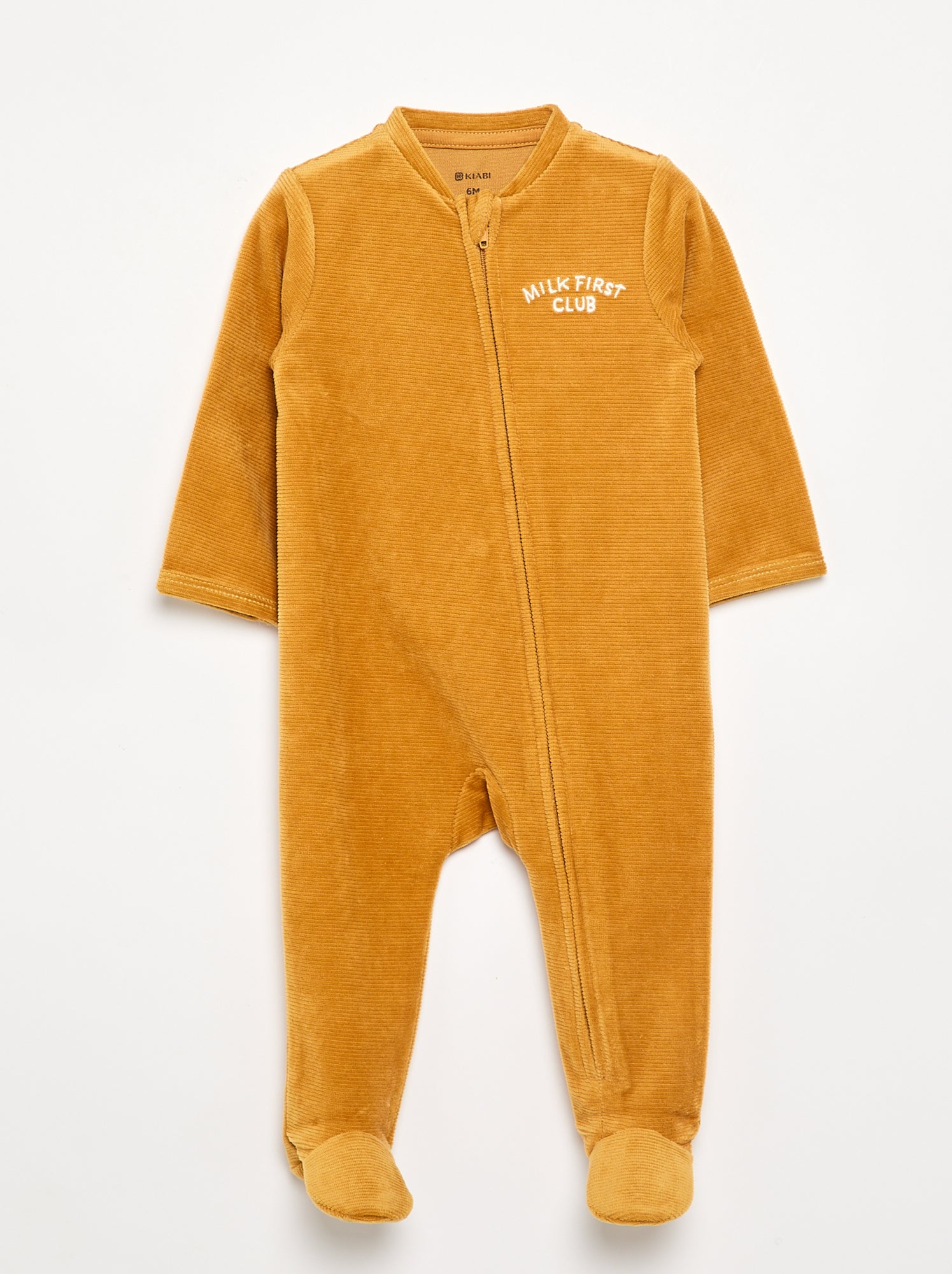 Pyjama dors bien en velours - Jaune