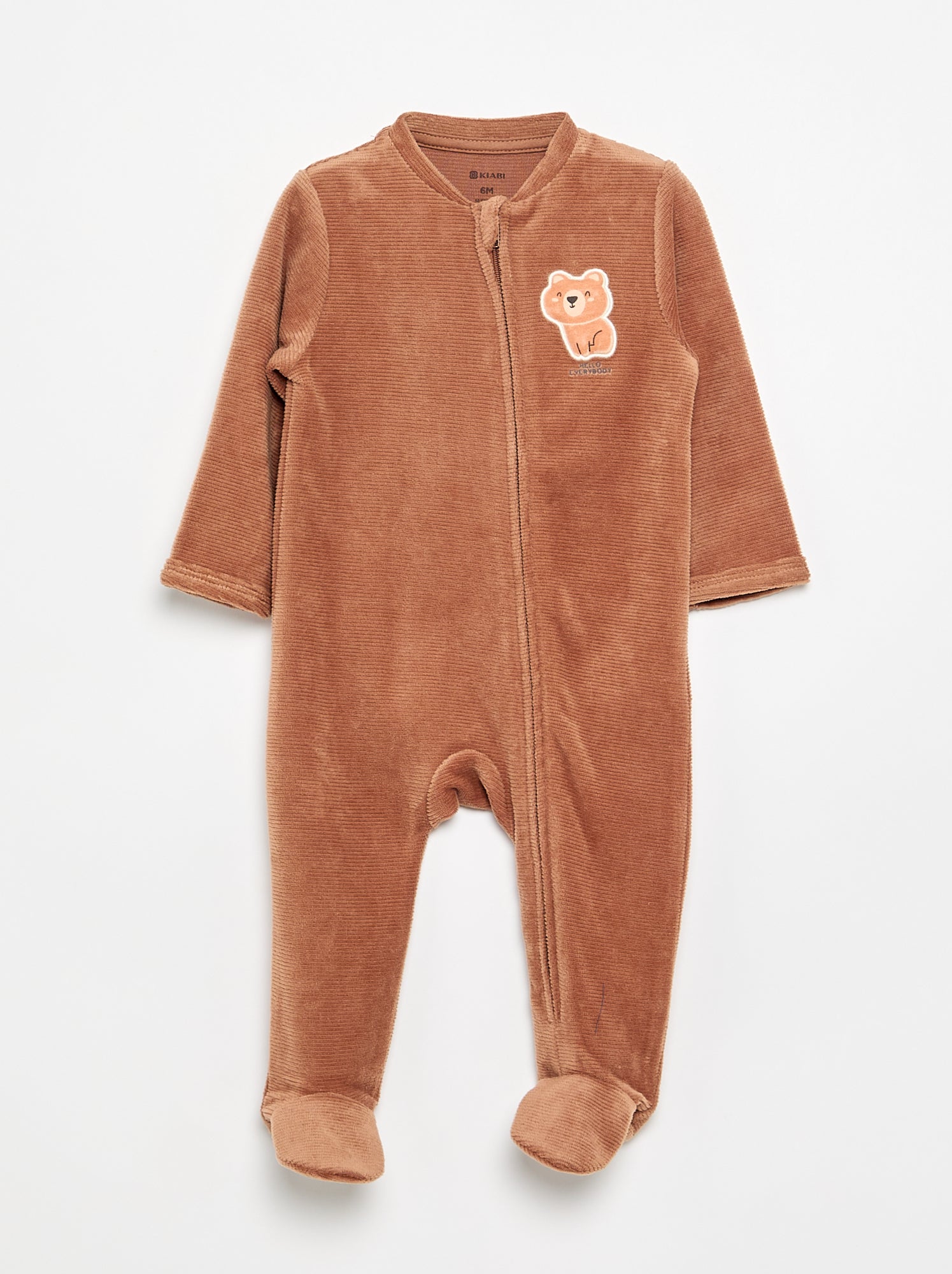 Pyjama dors bien en velours - Marron