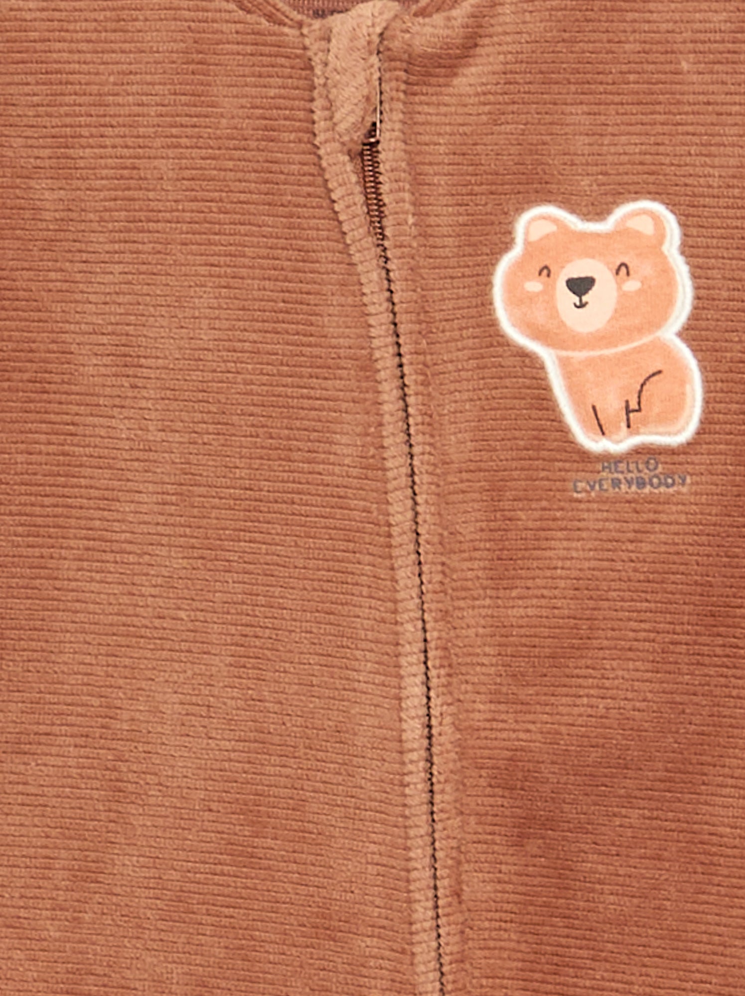 Pyjama dors bien en velours - Marron