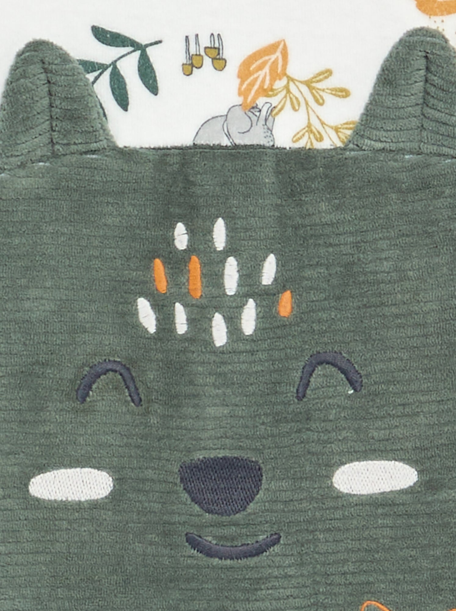 Pyjama dors bien 'Petit Béguin' bi-matière - Vert
