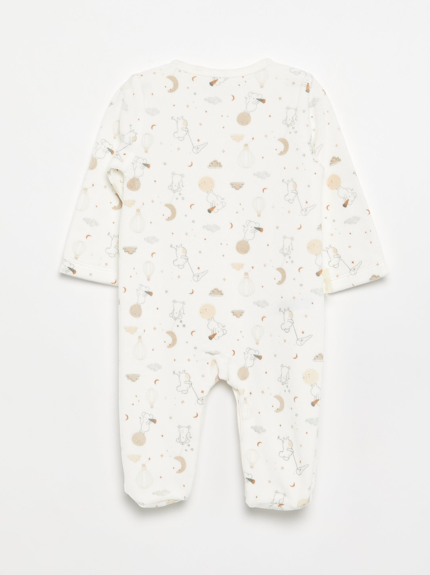 Pyjama dors bien 'Petit Béguin' en velours - Beige