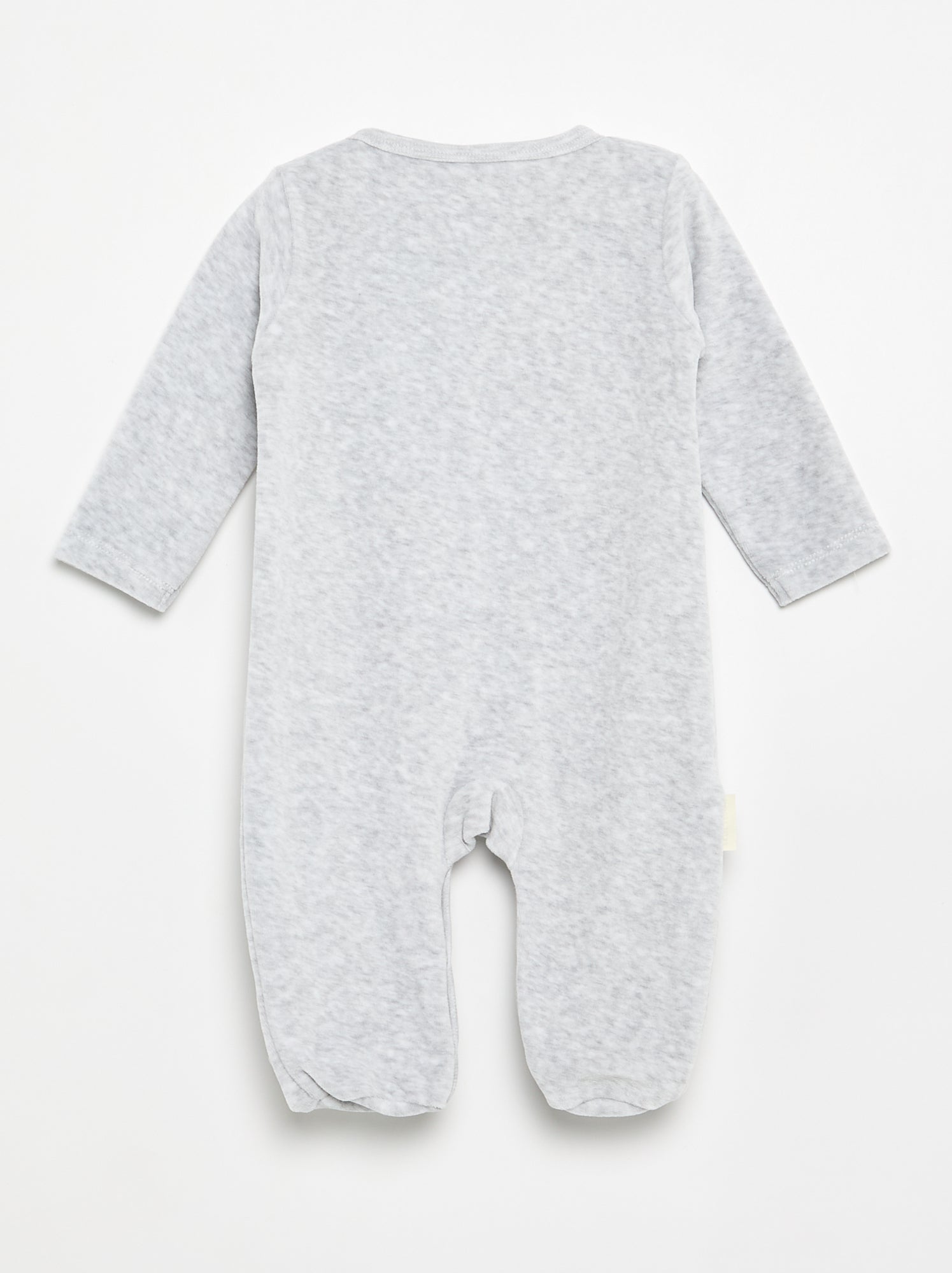 Pyjama dors bien 'Petit Béguin' en velours - Gris