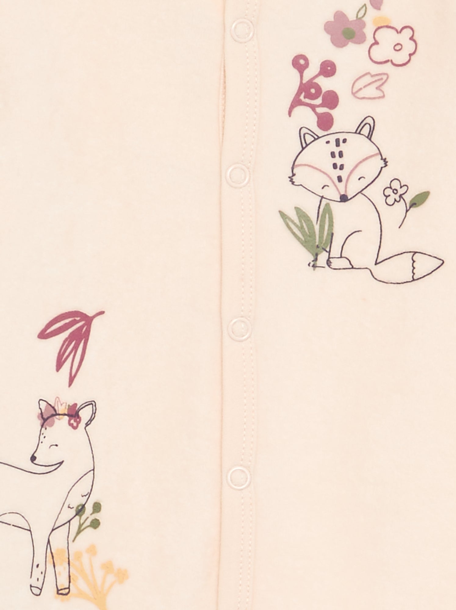 Pyjama dors bien 'Petit Béguin' en velours - Rose