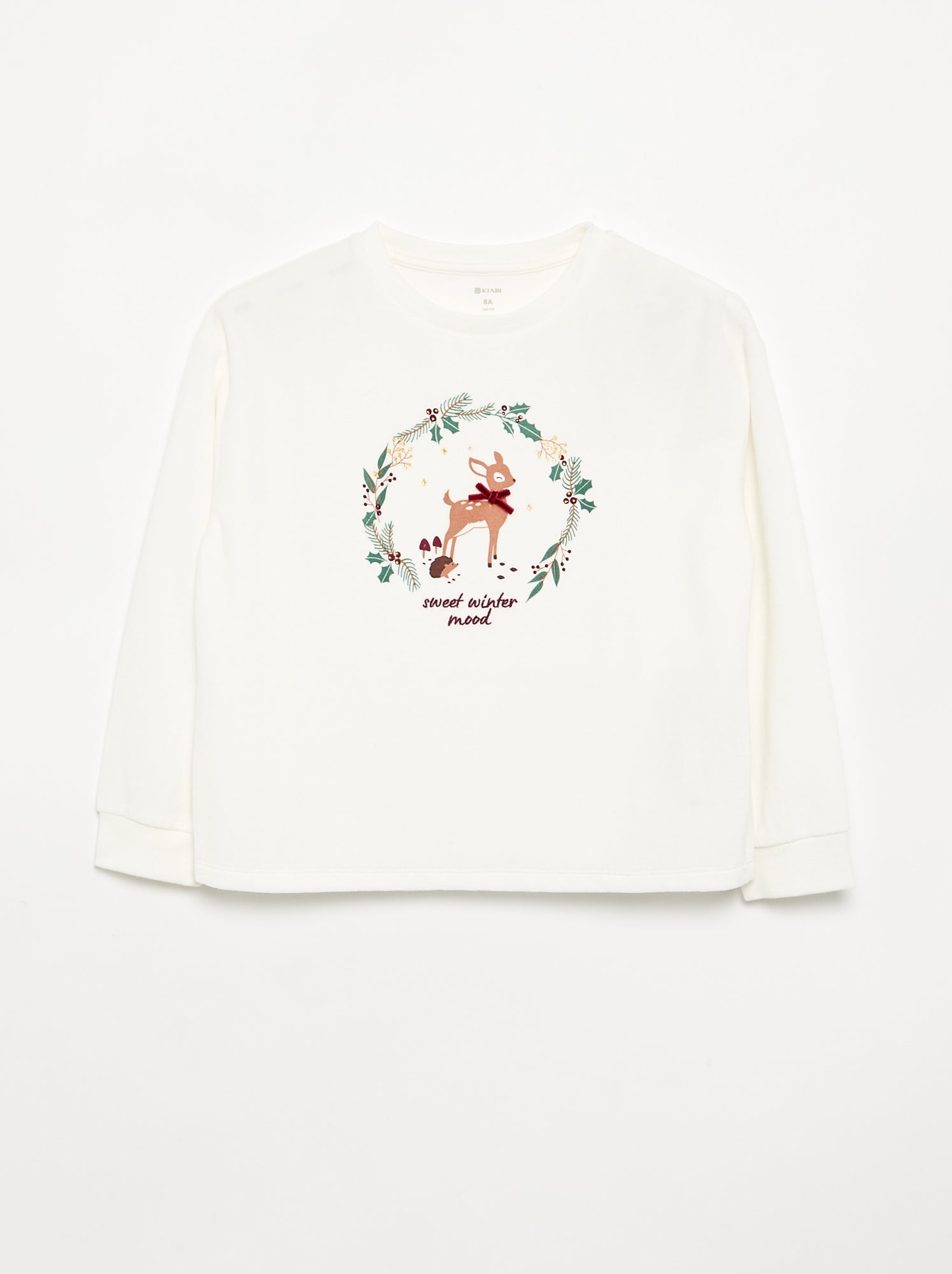 Pyjama en velours imprimé - Blanc