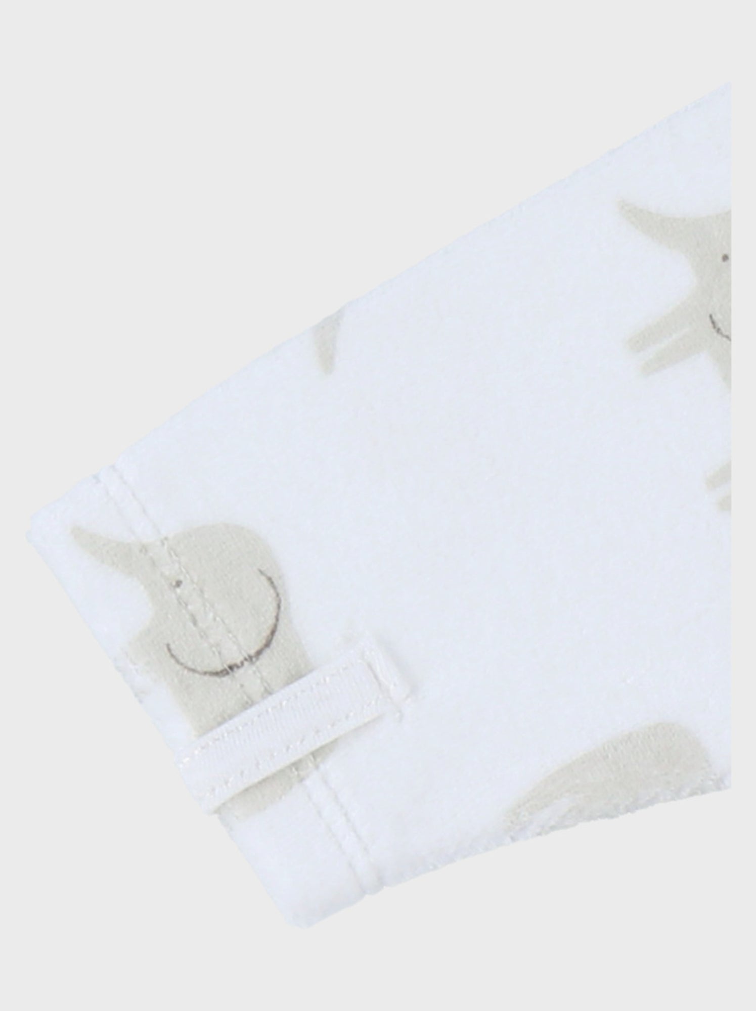 Pyjama en velours imprimé éléphant Bali Noukie's - Blanc