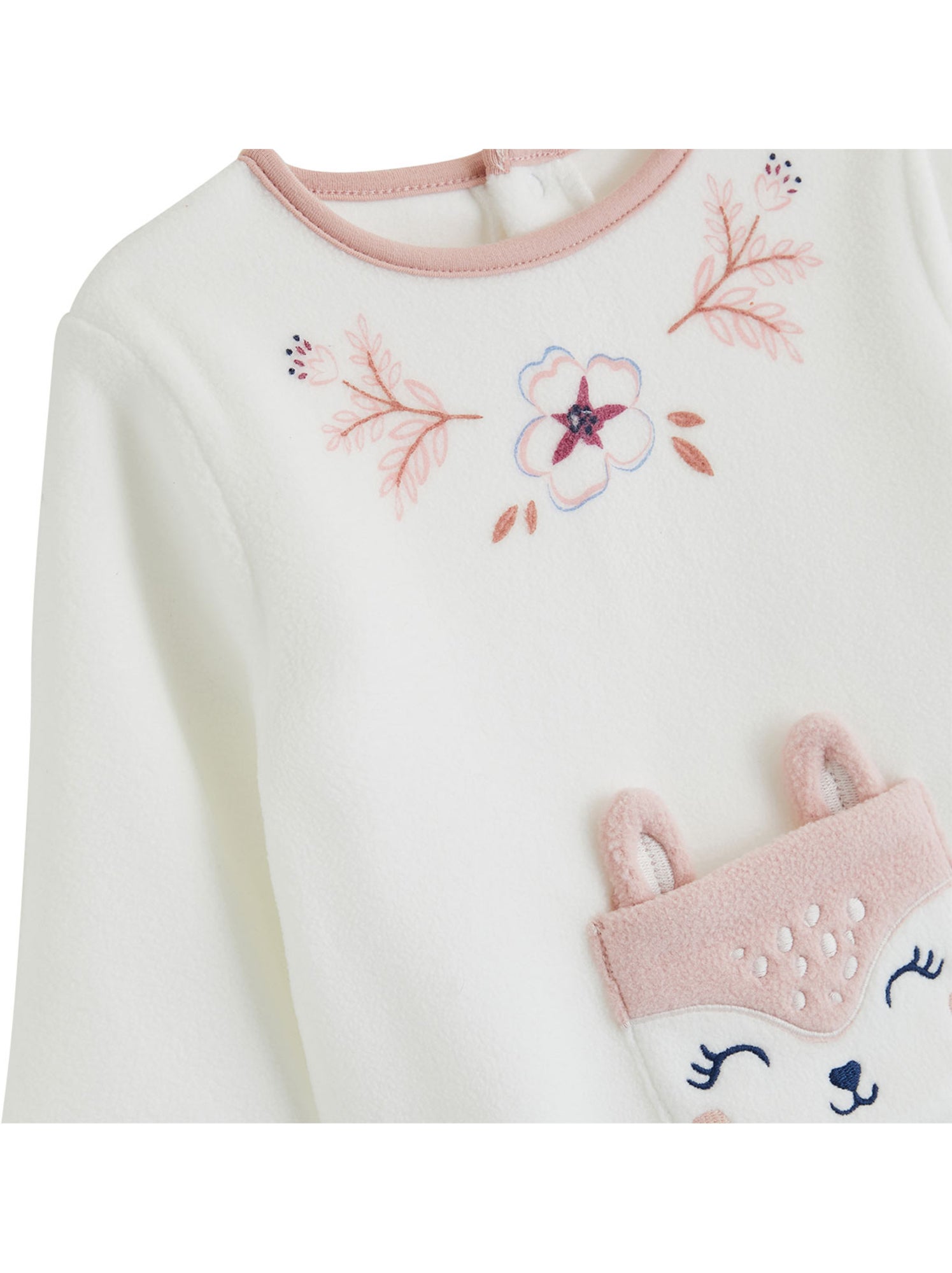 Pyjama enfant 2 pièces en polaire cléo - Rose