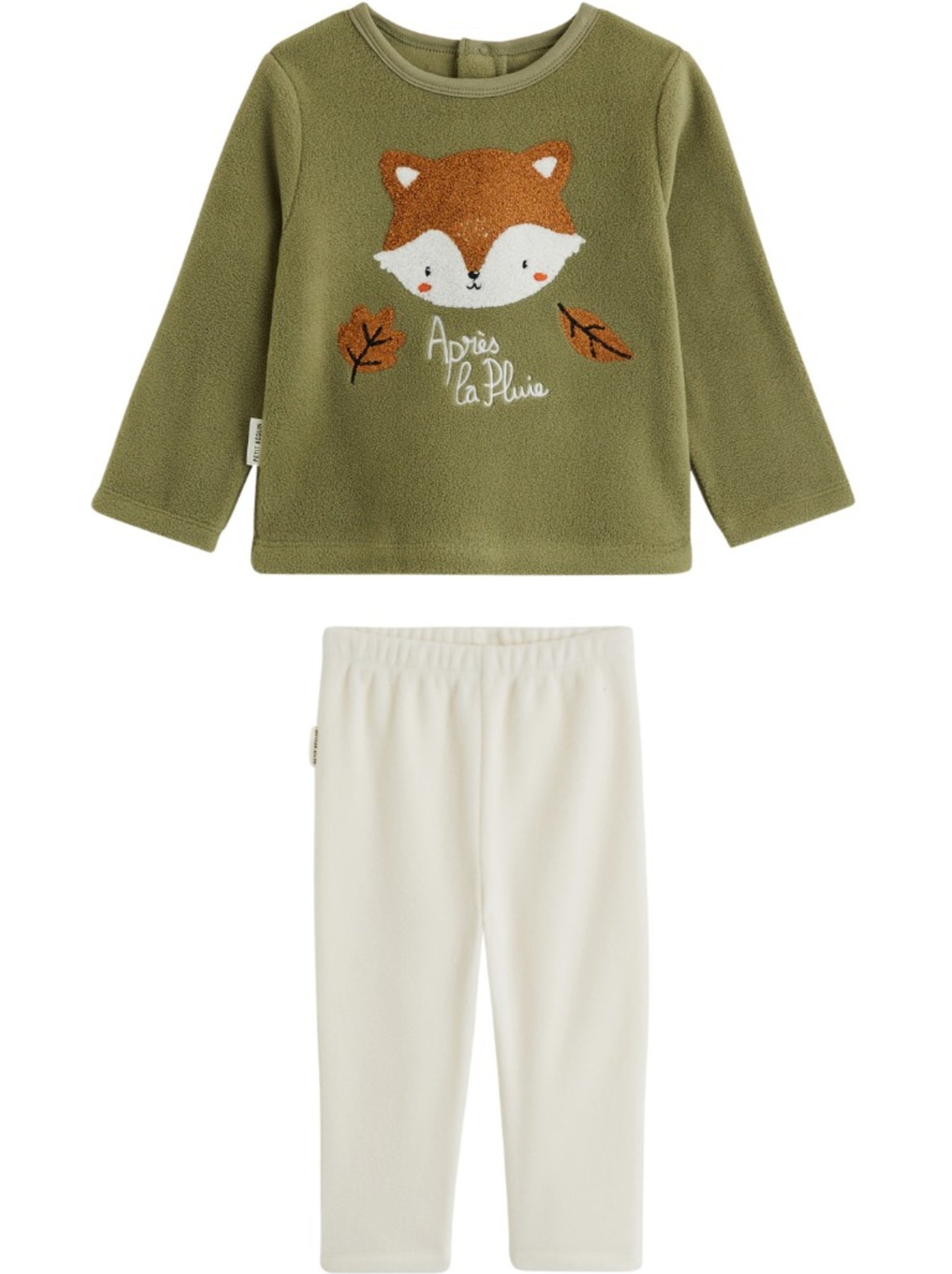 Pyjama enfant 2 pièces en polaire ginkgo - Vert