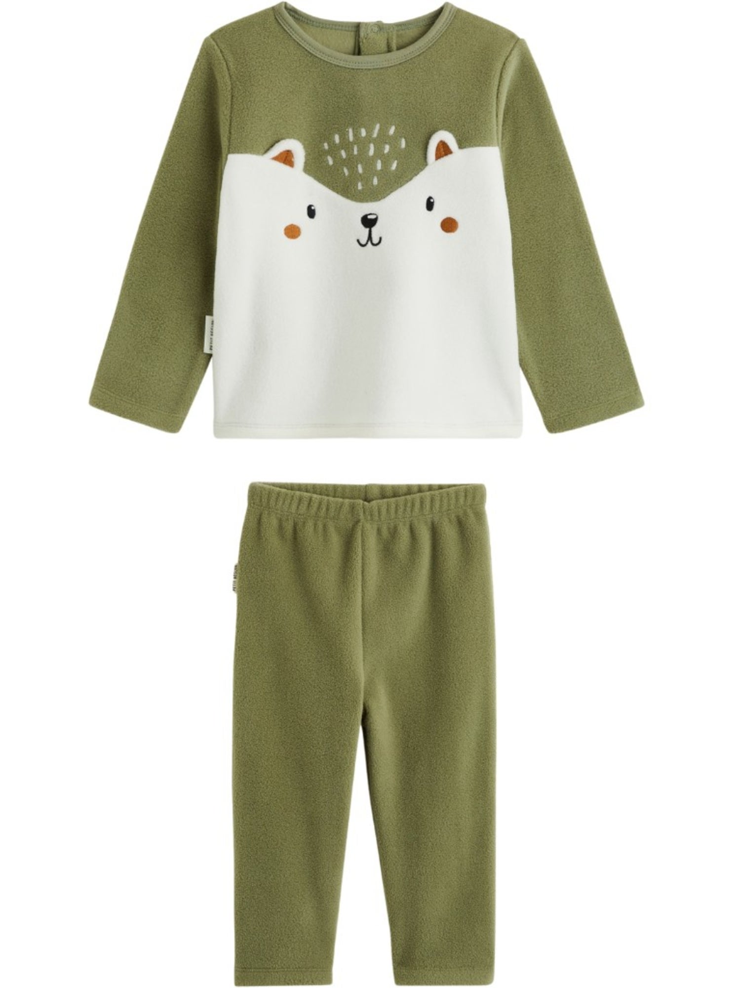 Pyjama enfant 2 pièces en polaire ginkgo - Vert