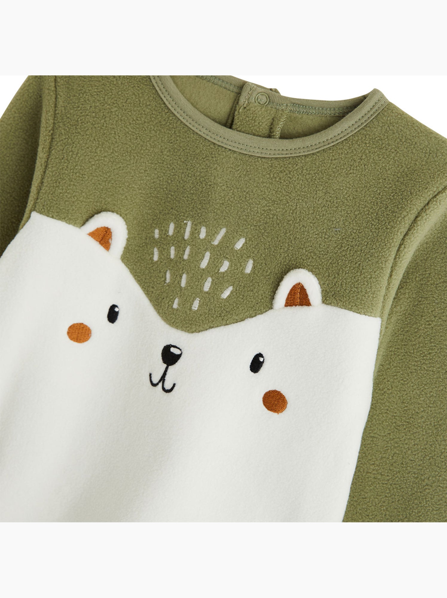 Pyjama enfant 2 pièces en polaire ginkgo - Vert