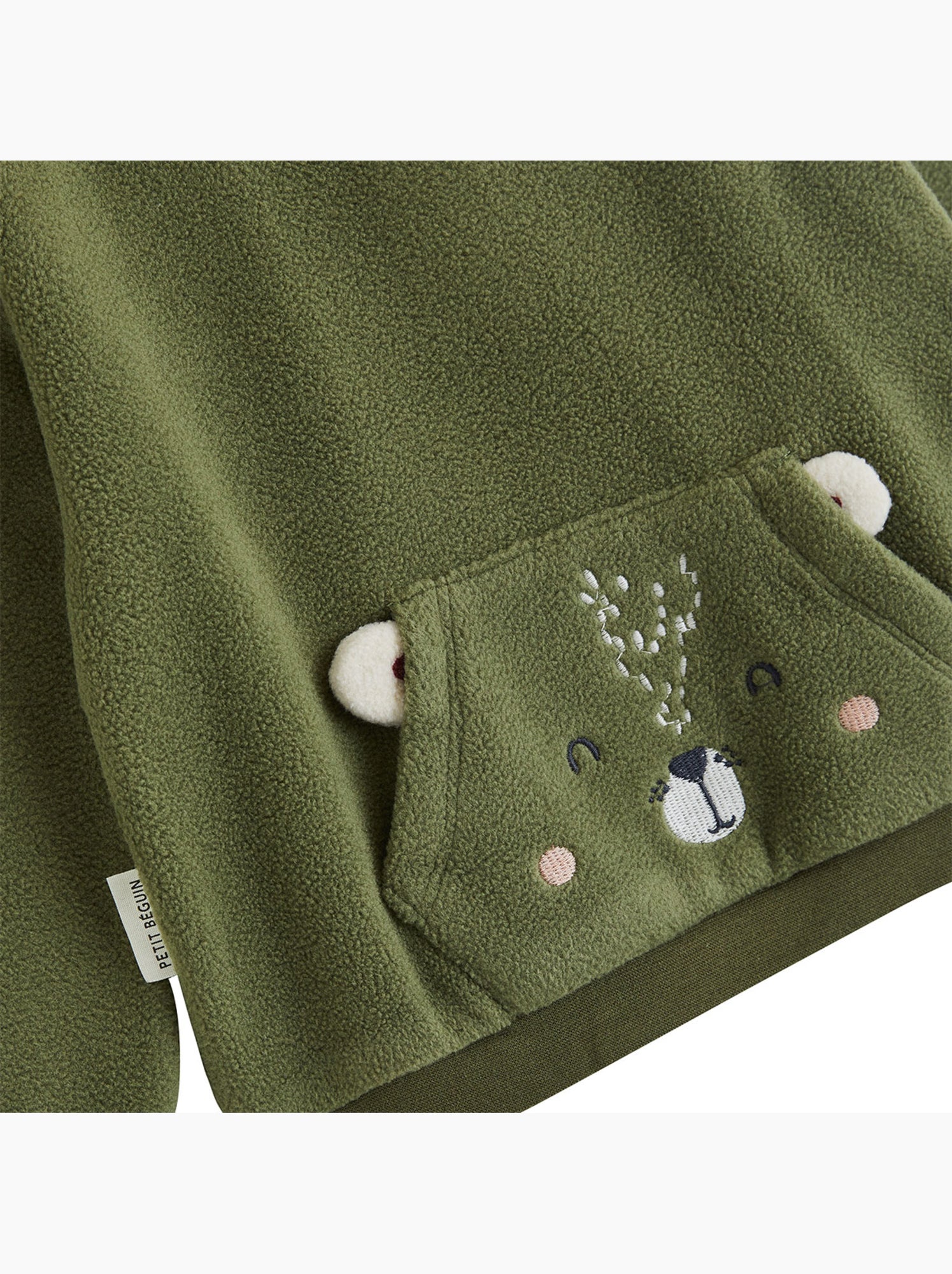 Pyjama enfant 2 pièces en polaire pistache - Kaki