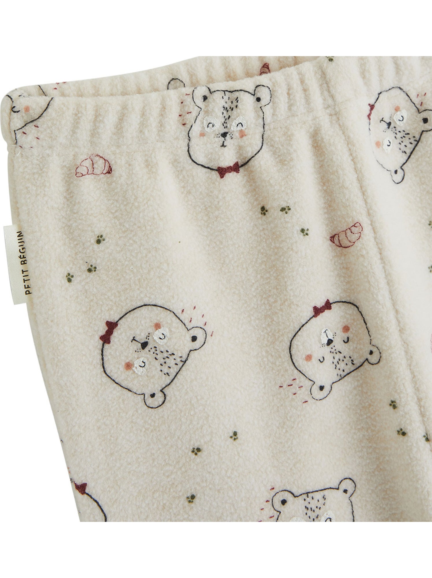 Pyjama enfant 2 pièces en polaire pistache - Kaki