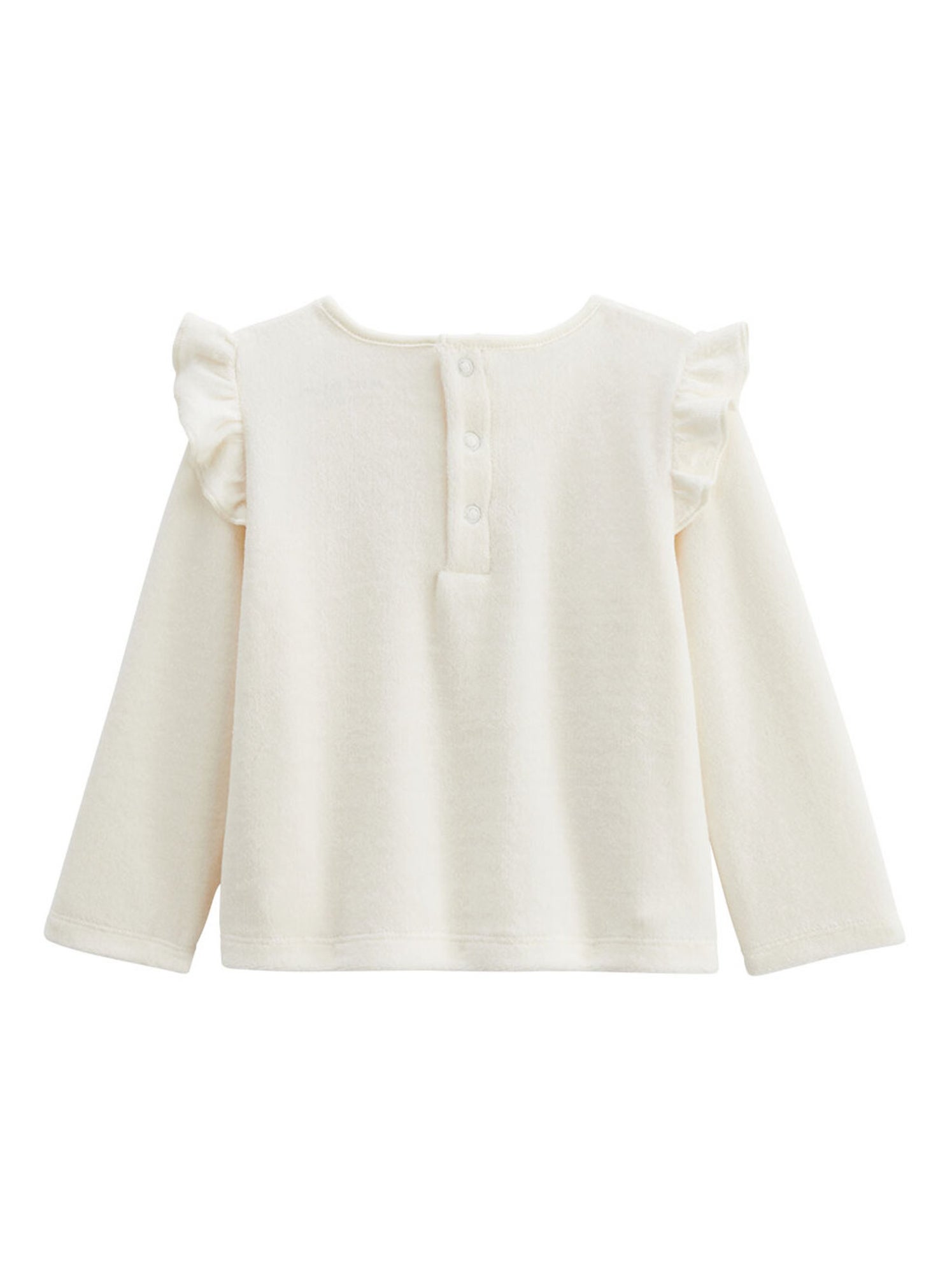 Pyjama enfant 2 pièces en velours mila - Ecru