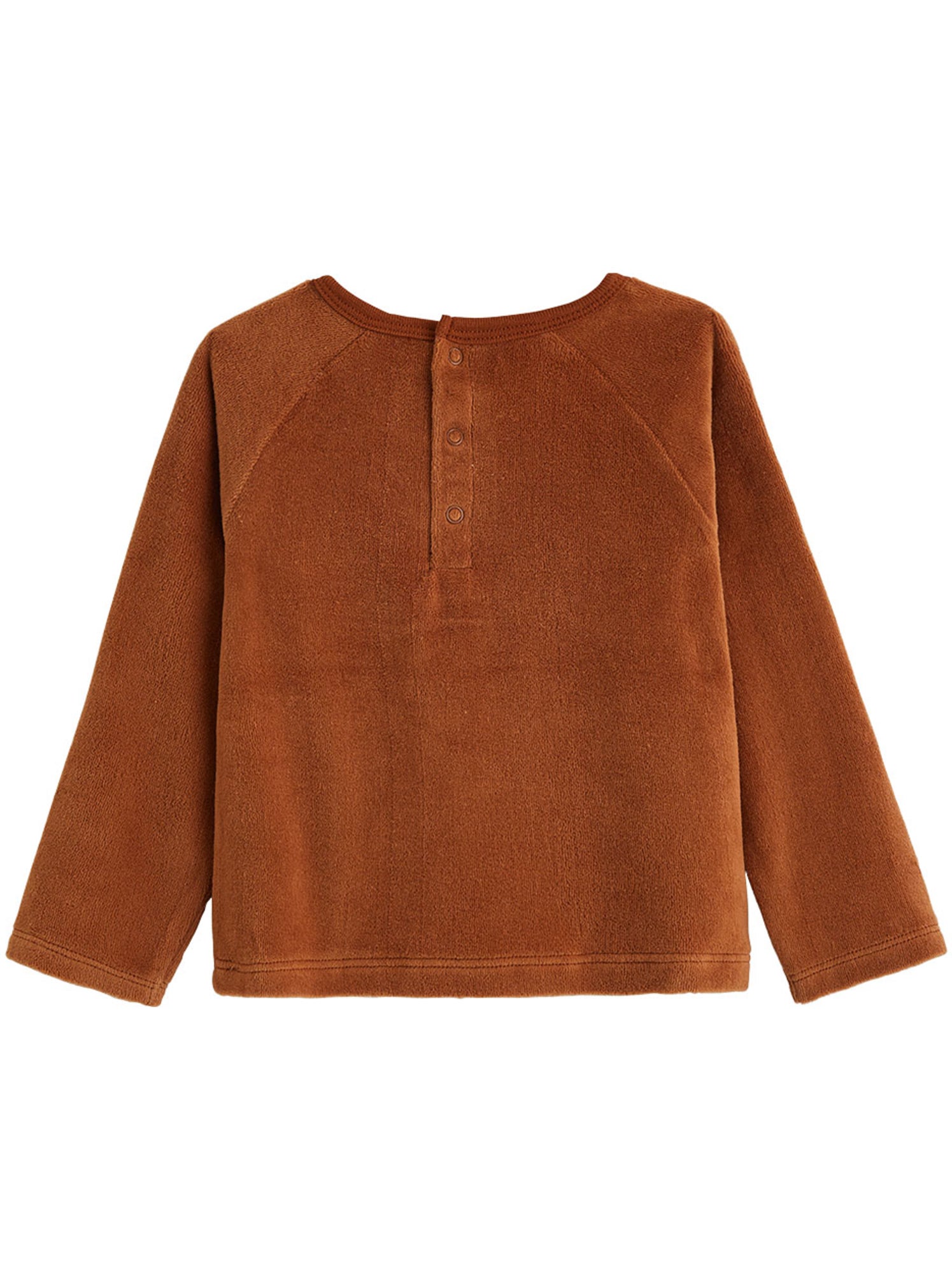 Pyjama enfant 2 pièces en velours moka - Marron