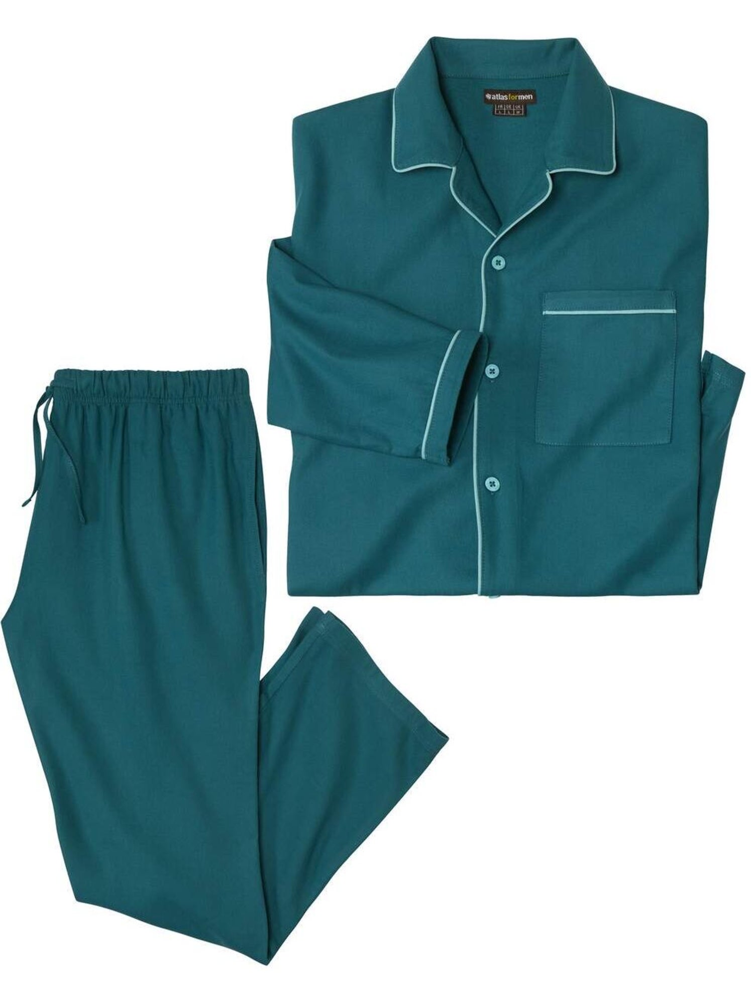 Pyjama flanelle confort   - atlas for men - Bleu canard